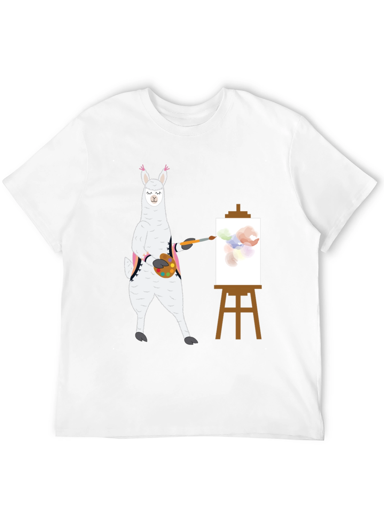 Llama Artist T-Shirt - Painter Alpaca Tee