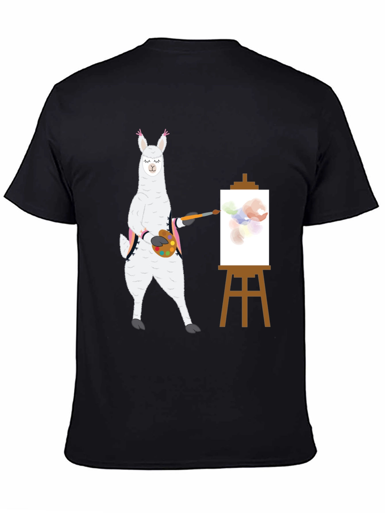 Llama Artist T-Shirt - Painter Alpaca Tee