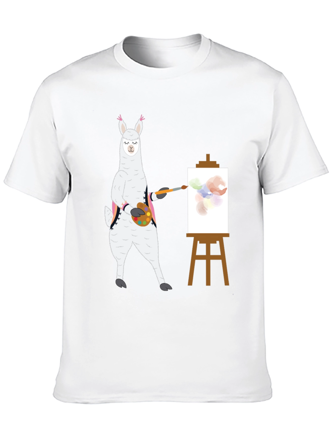 Llama Artist T-Shirt - Painter Alpaca Tee