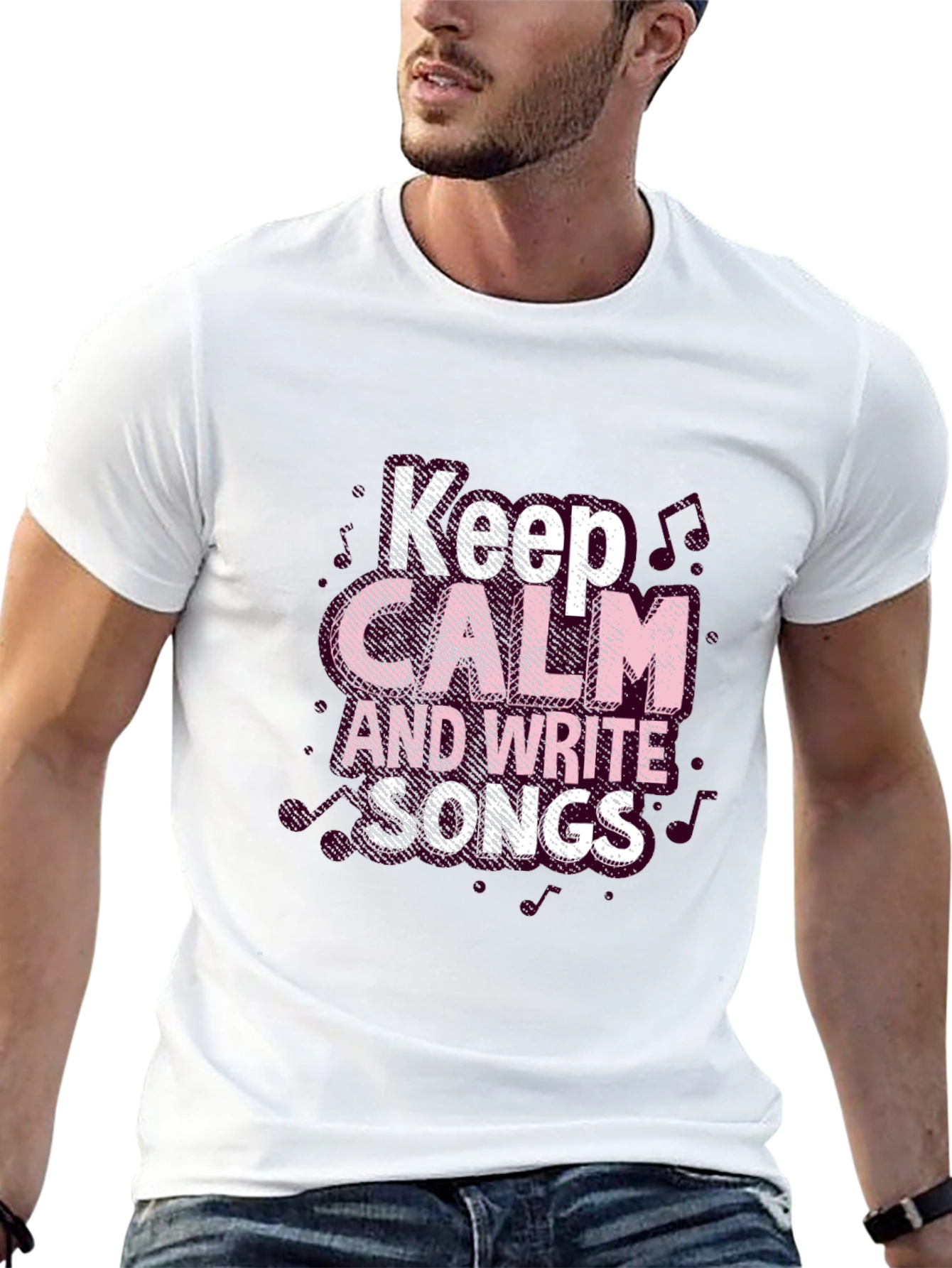 Keep Calm and Write Songs Black T-Shirt