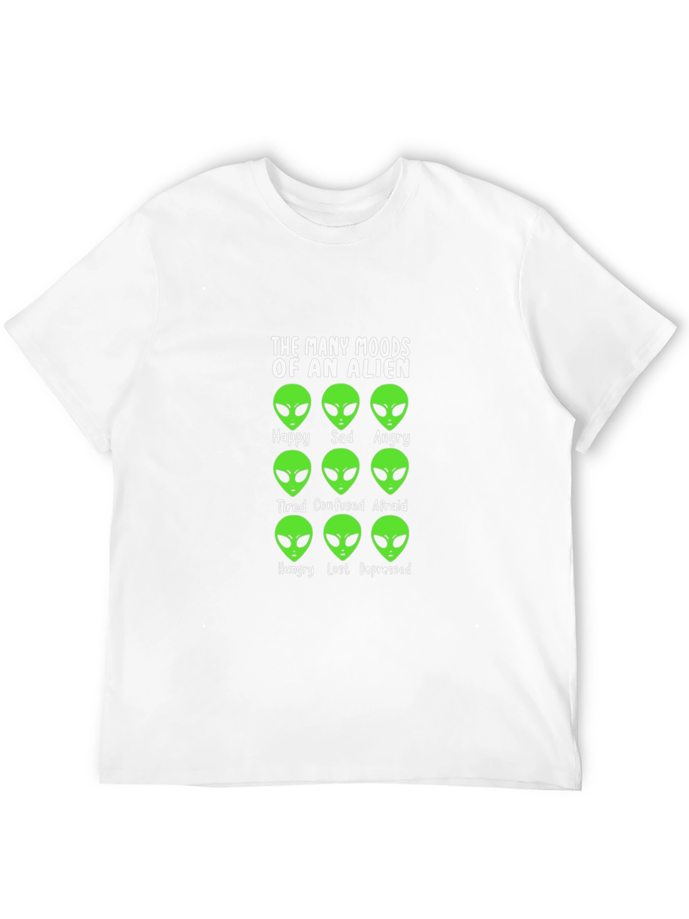Alien Moods Graphic Tee - Funny Space T-Shirt