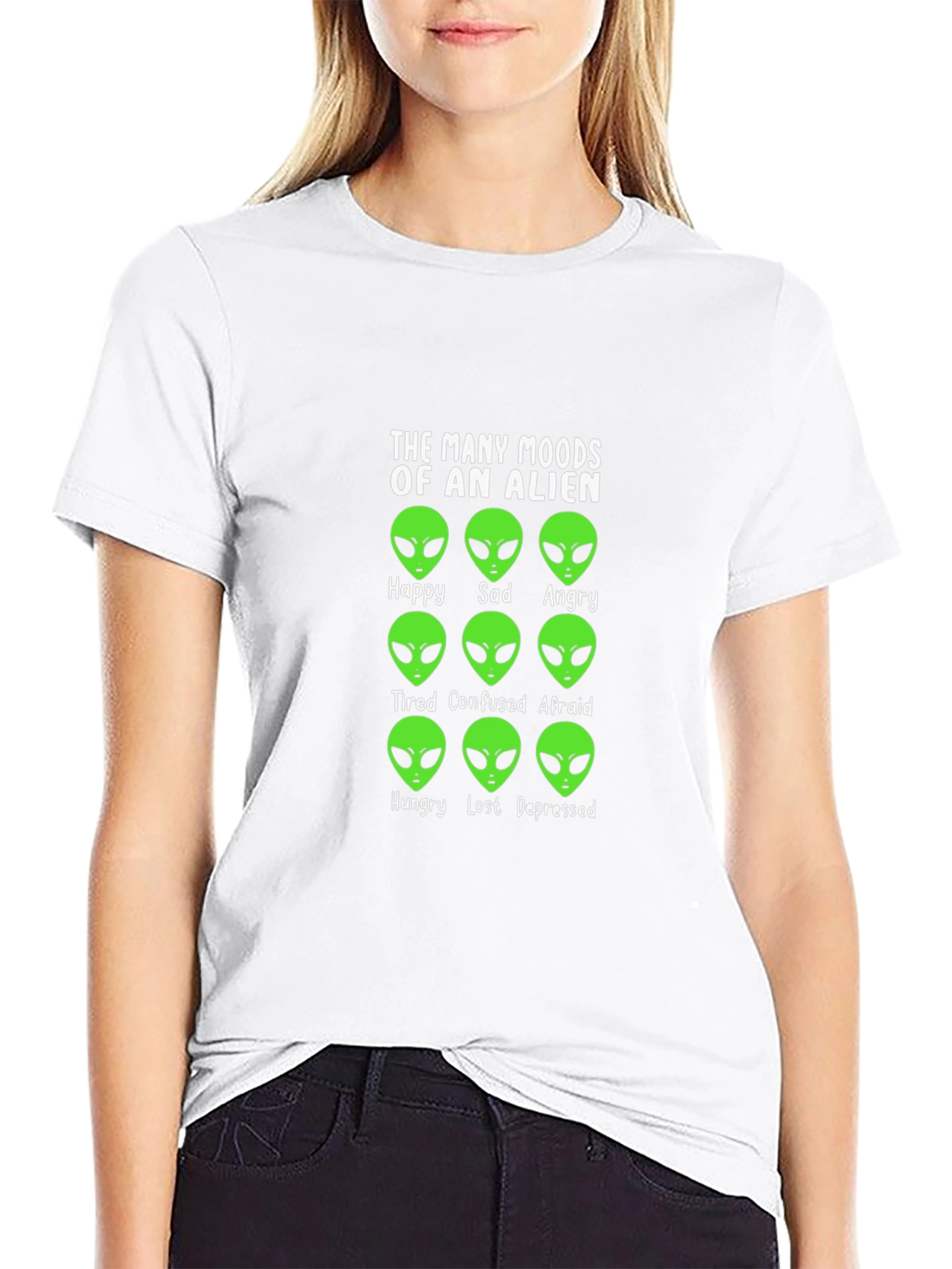 Alien Moods Graphic Tee - Funny Space T-Shirt