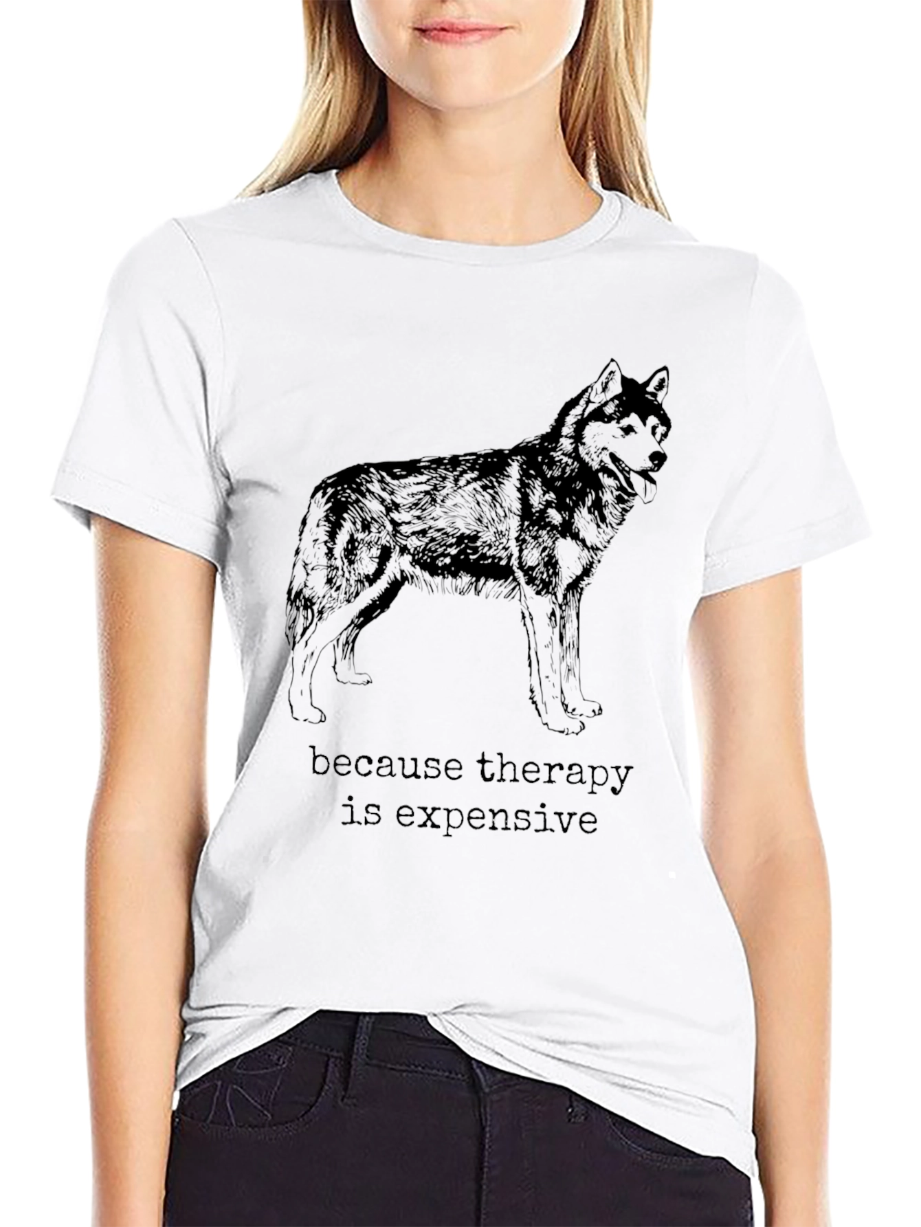 Wolf Therapy Funny Graphic Tee