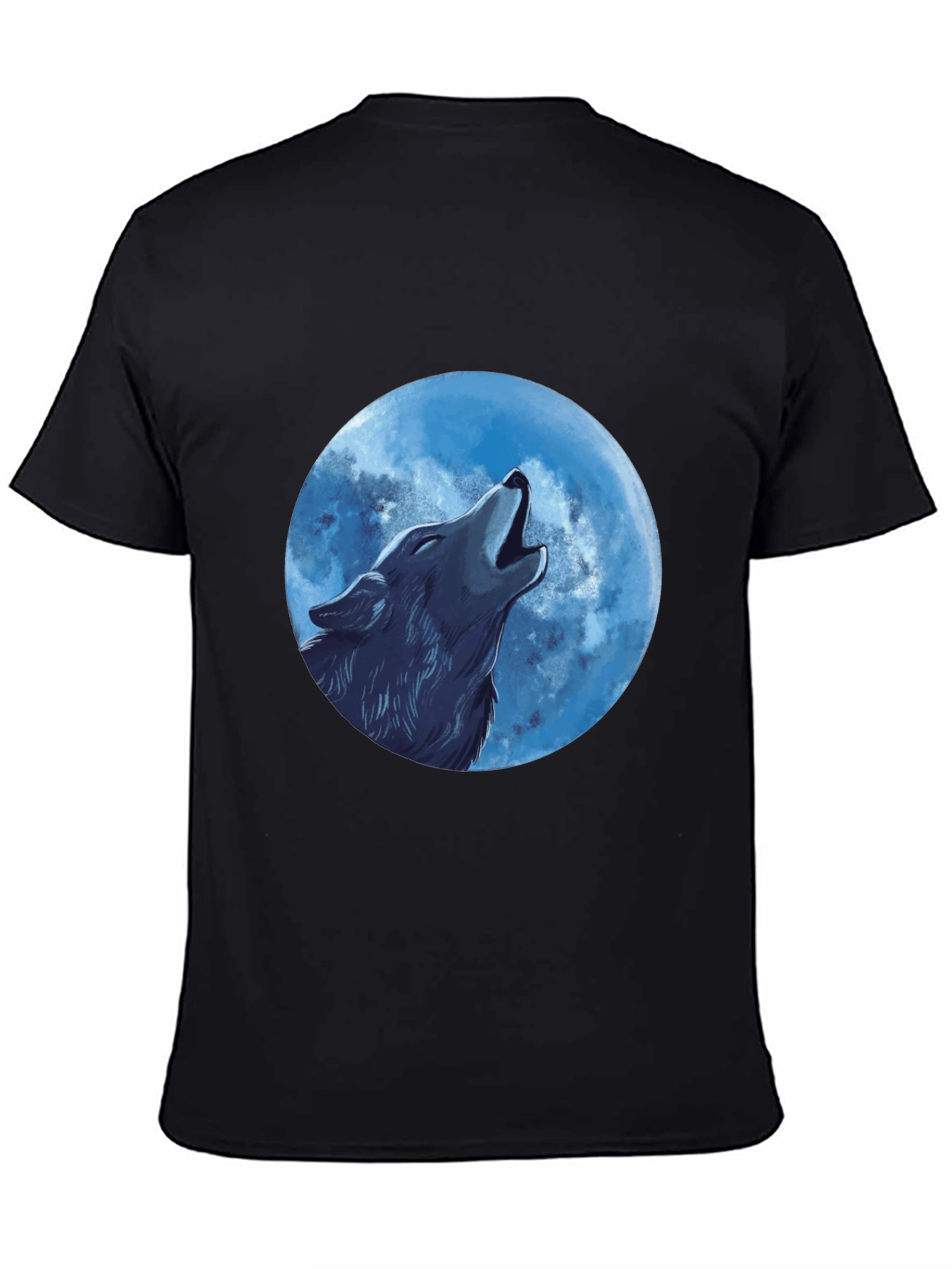 Wolf Howling at the Moon Graphic T-Shirt