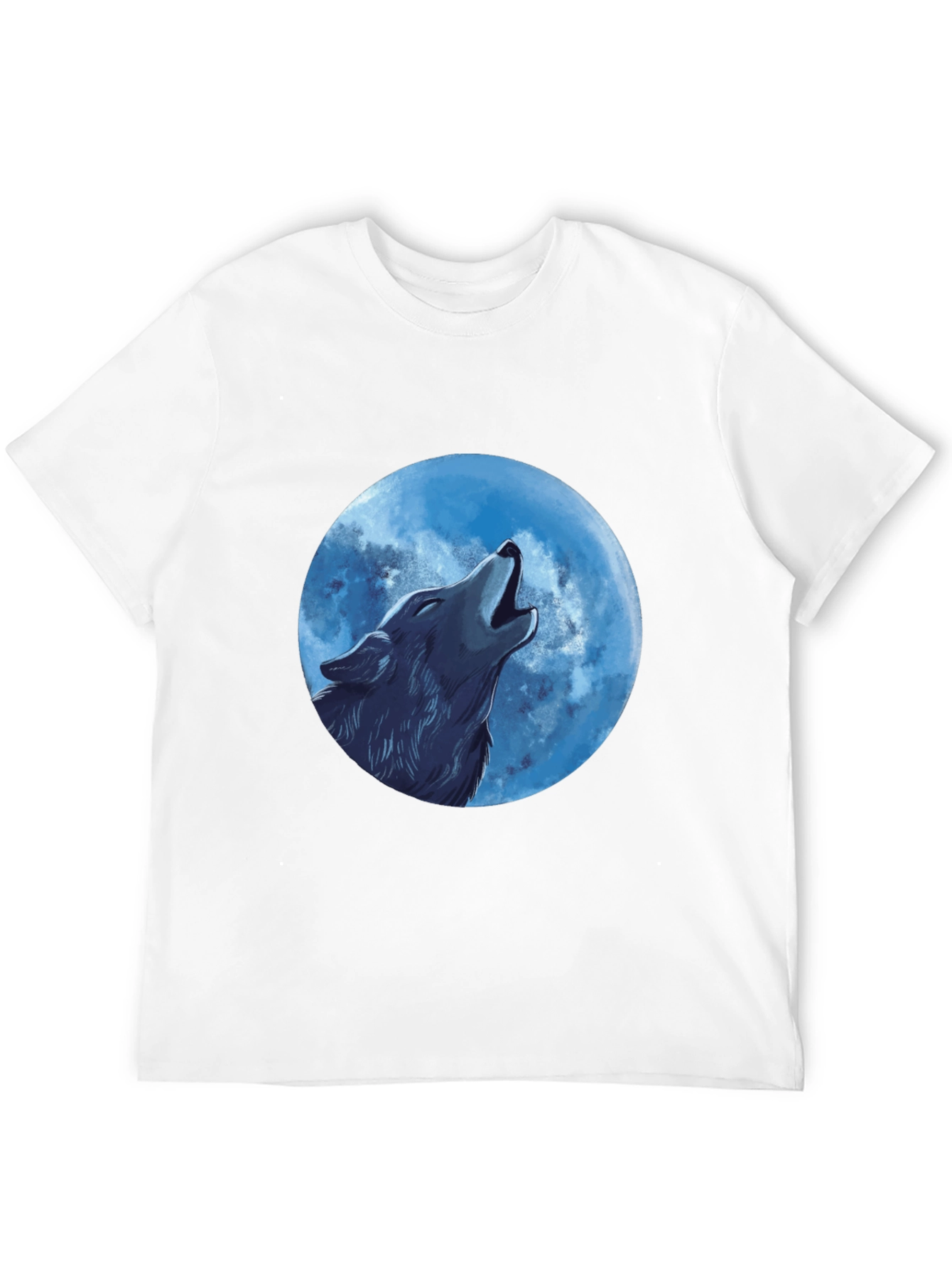 Wolf Howling at the Moon Graphic T-Shirt