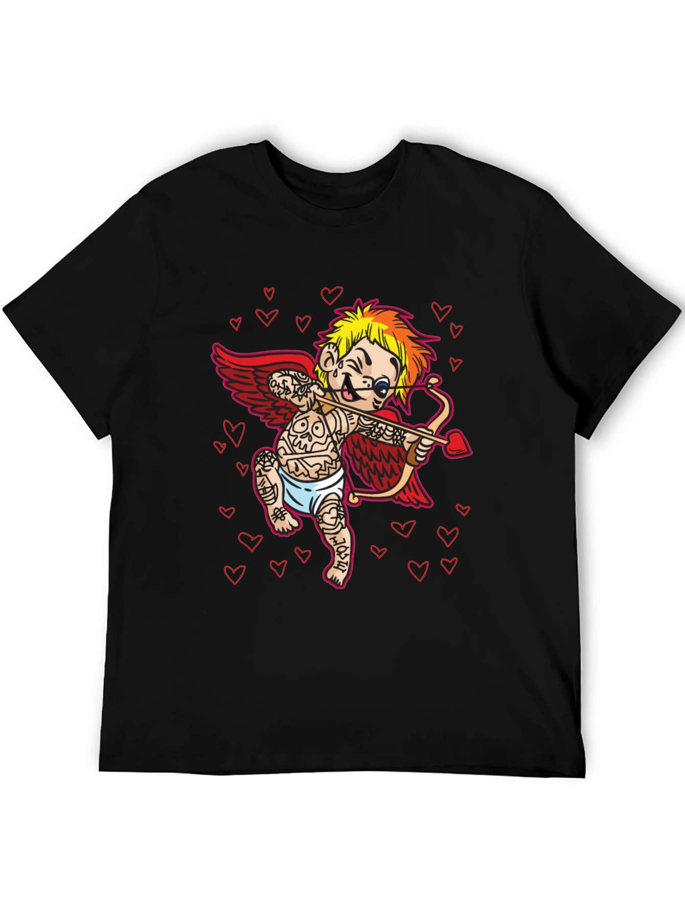 Tattooed Cupid T-Shirt - Valentines Day