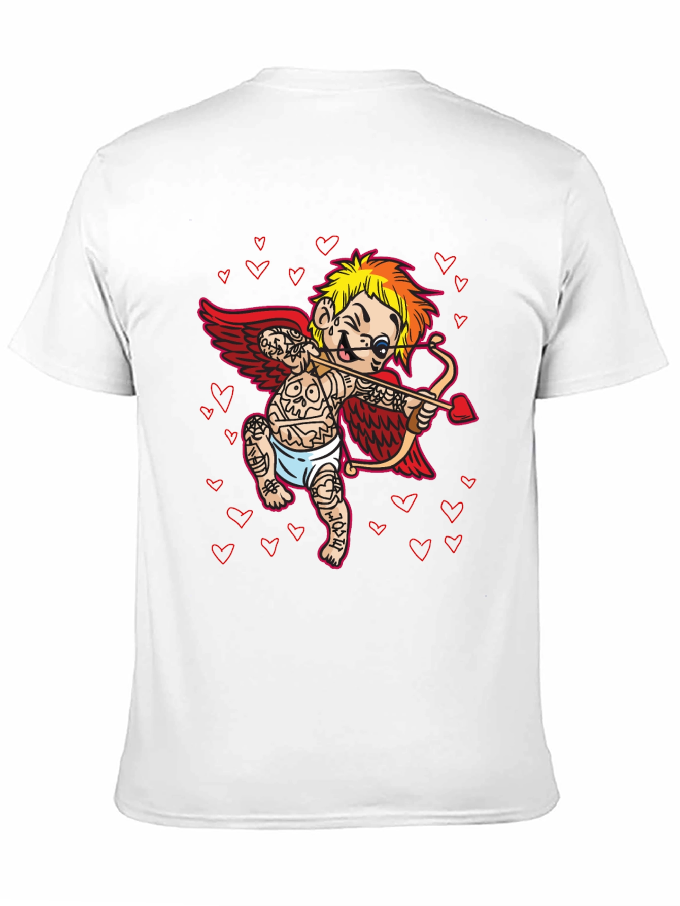 Tattooed Cupid T-Shirt - Valentines Day