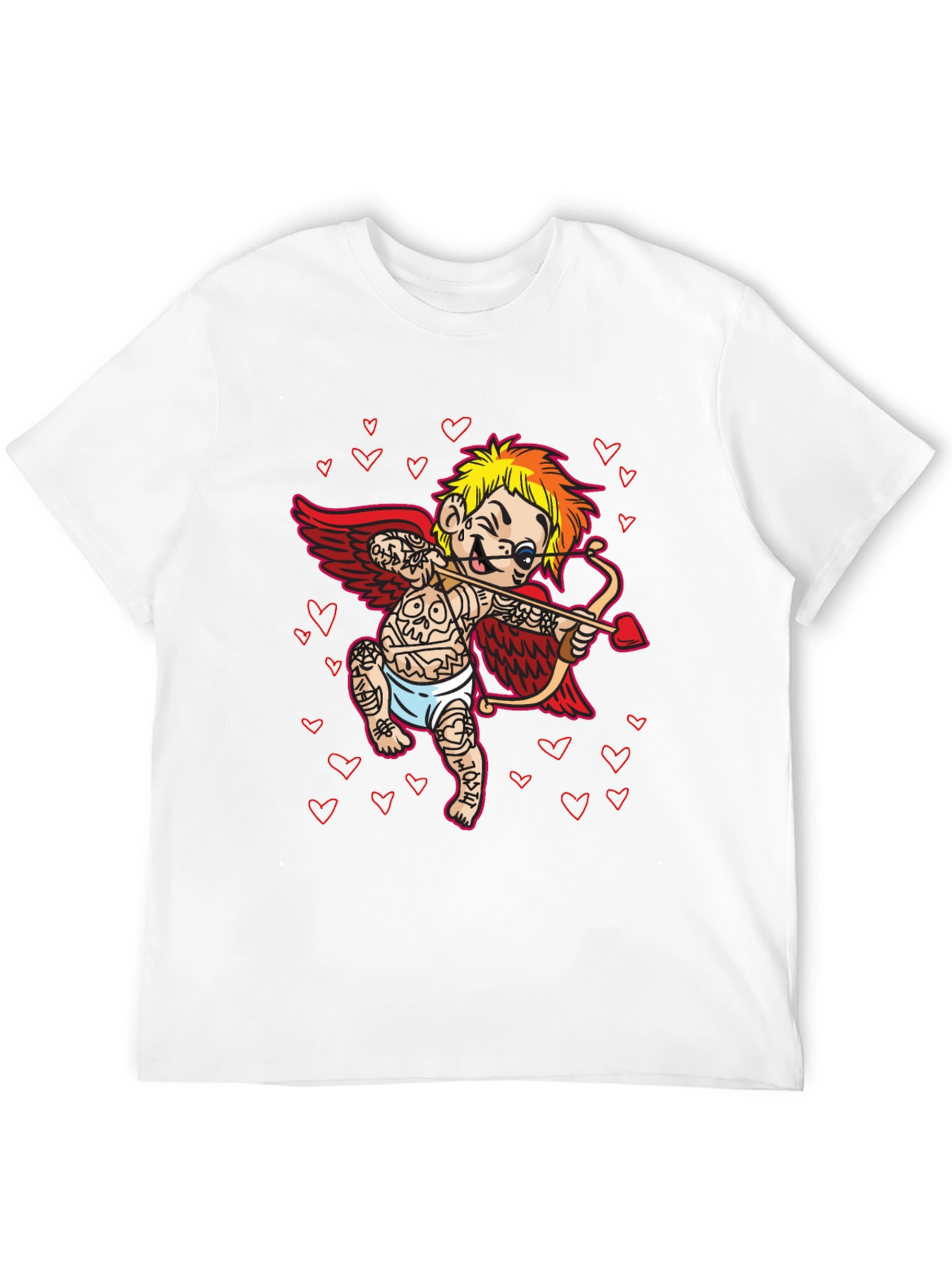 Tattooed Cupid T-Shirt - Valentines Day