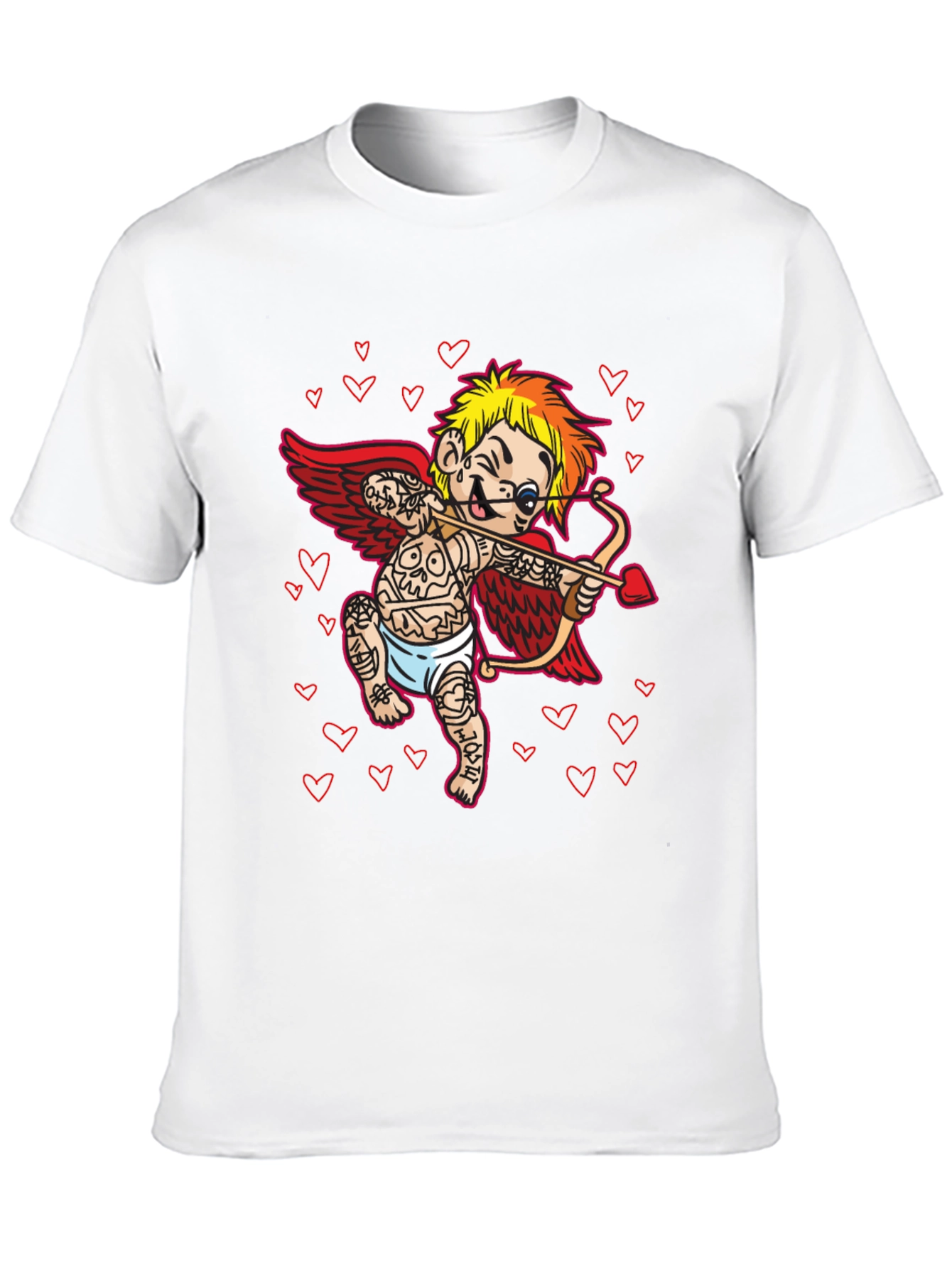 Tattooed Cupid T-Shirt - Valentines Day