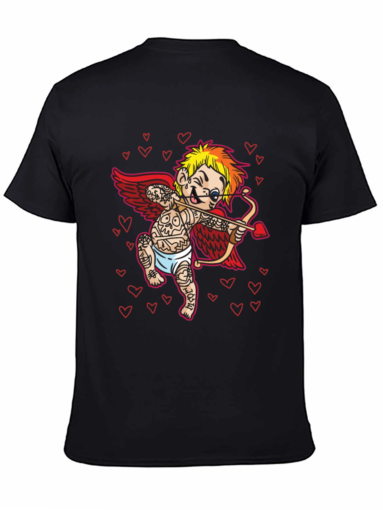 Tattooed Cupid T-Shirt - Valentines Day