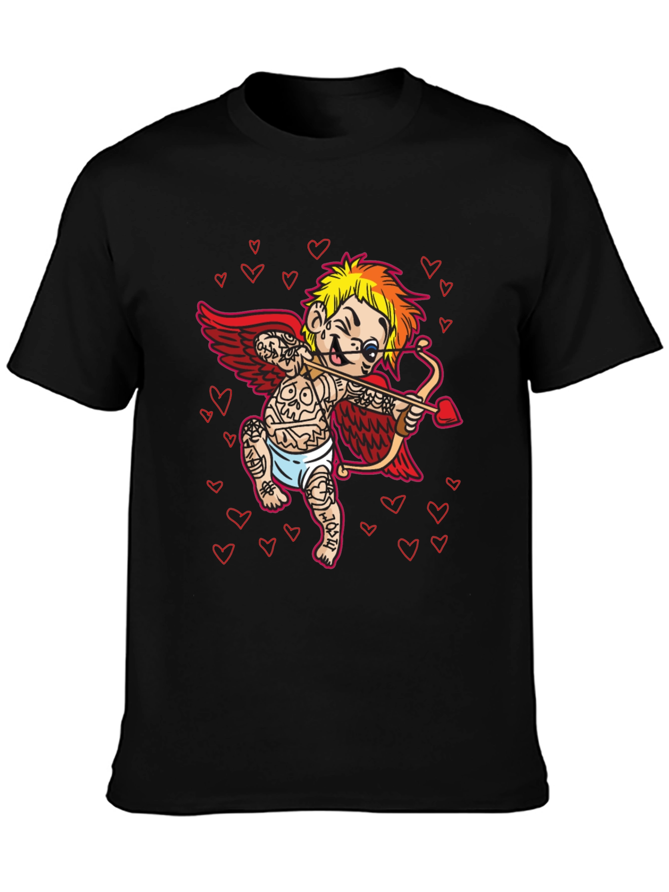Tattooed Cupid T-Shirt - Valentines Day