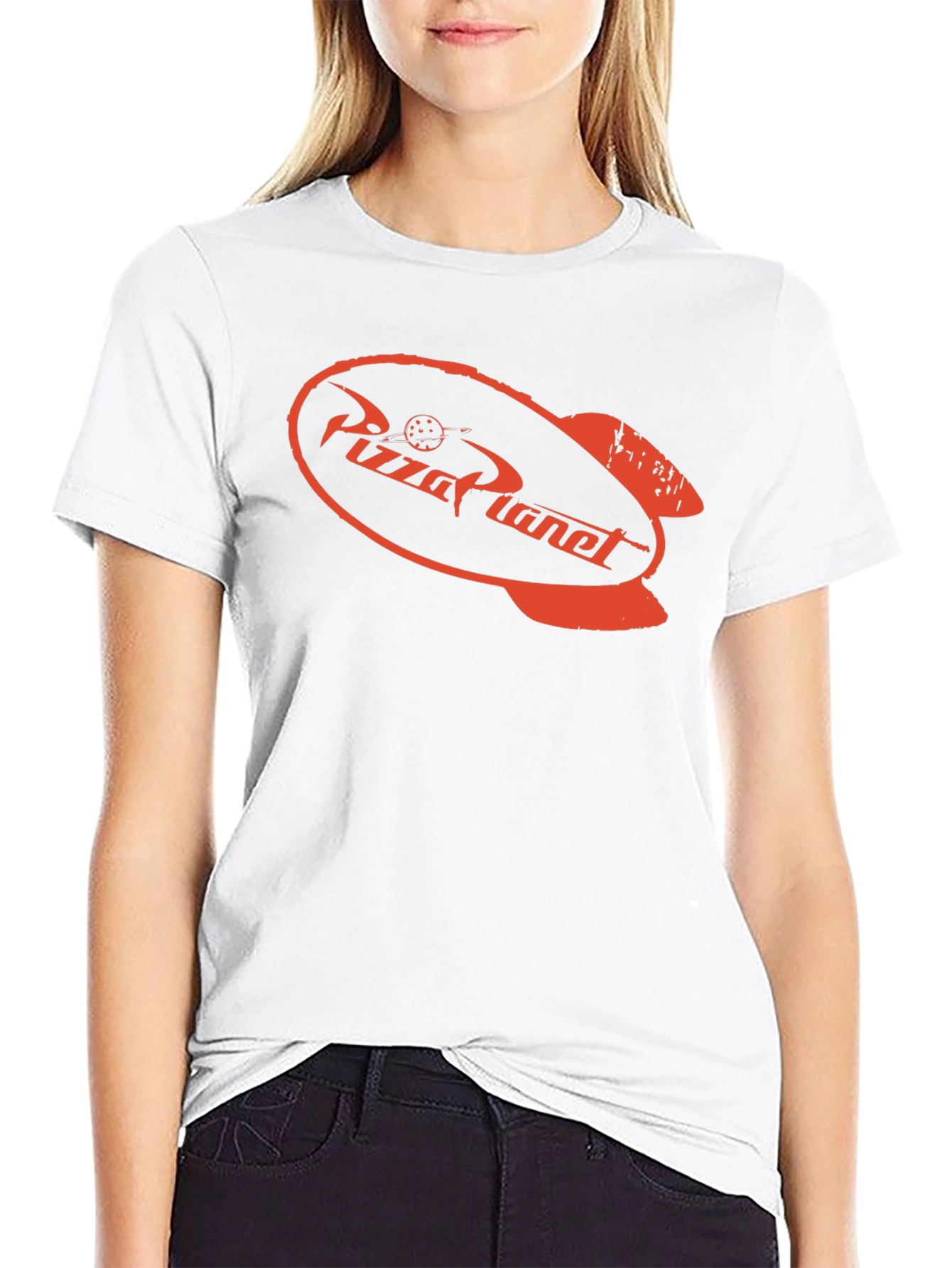Pizza Planet T-Shirt - Black Crew Neck Tee