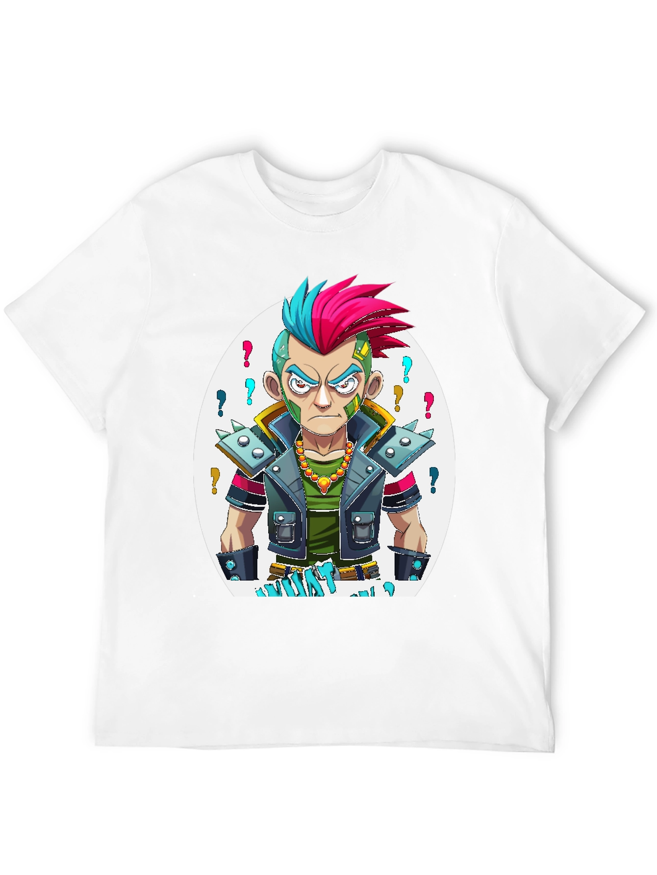 Edgy Cartoon Punk T-Shirt