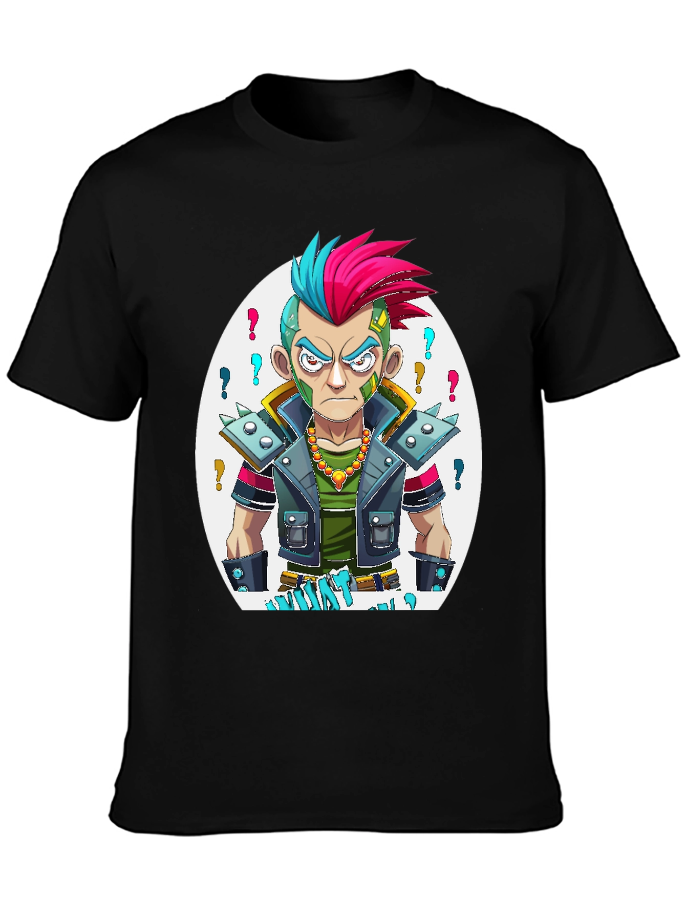 Edgy Cartoon Punk T-Shirt