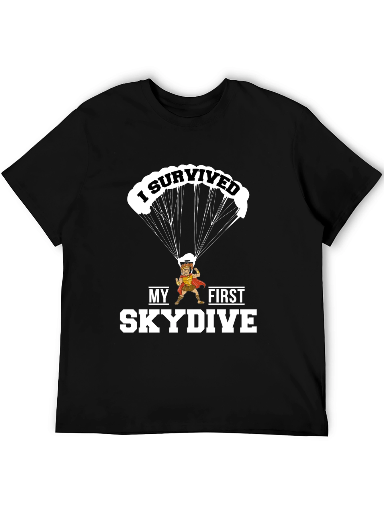 I Survived My First Skydive Funny Graphic T-Shirt