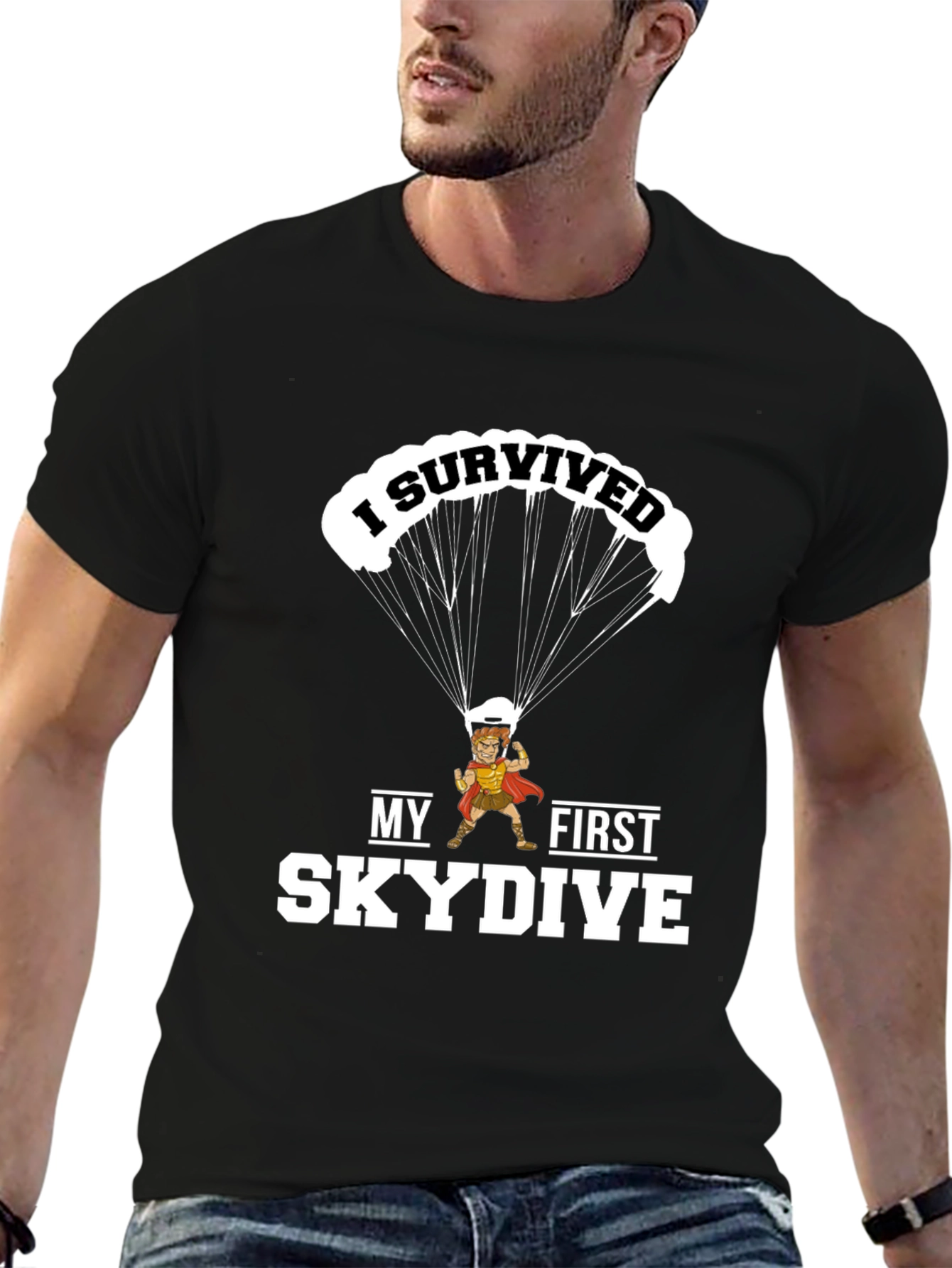I Survived My First Skydive Funny Graphic T-Shirt