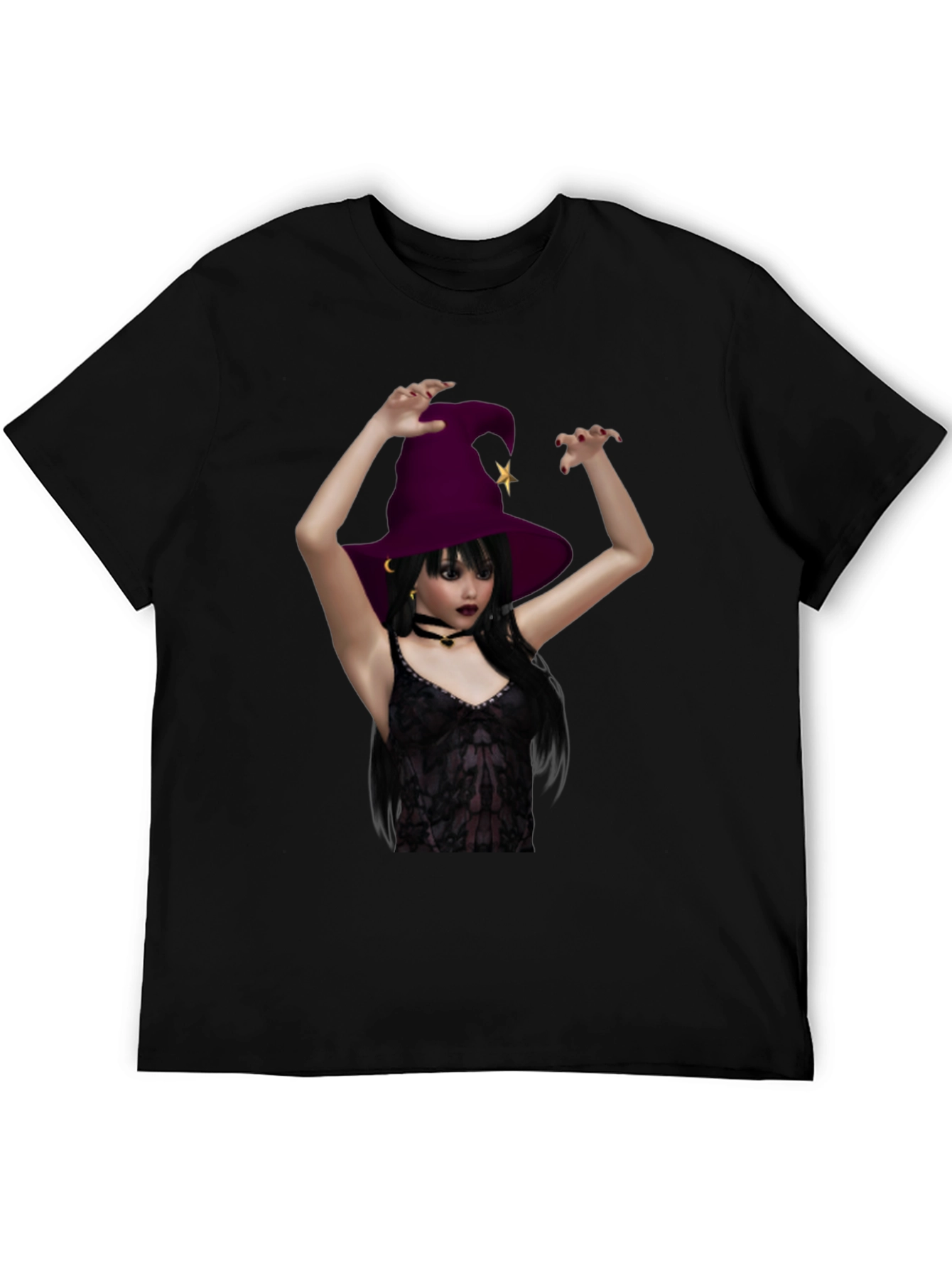Witch Graphic Black T-Shirt