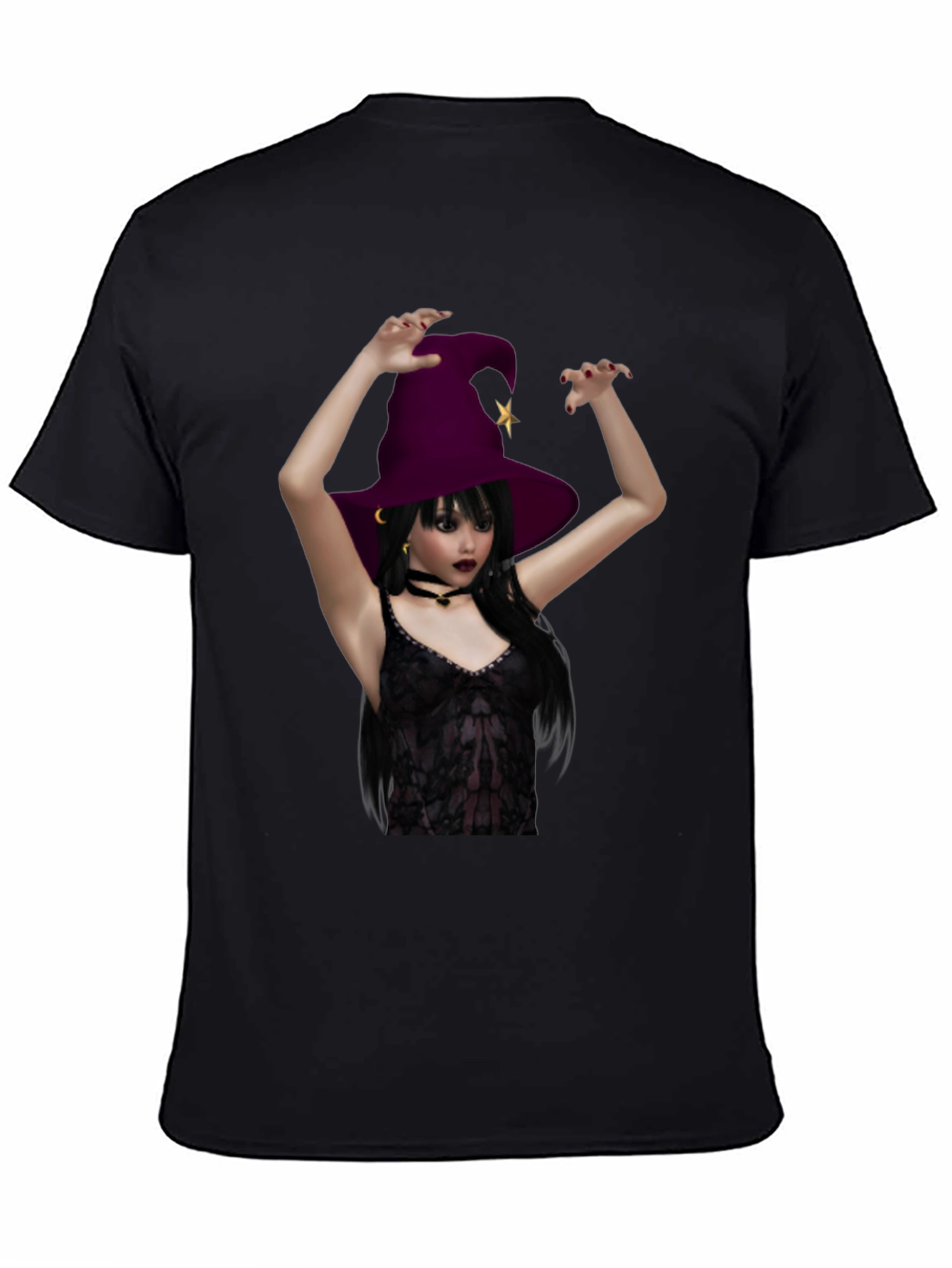 Witch Graphic Black T-Shirt