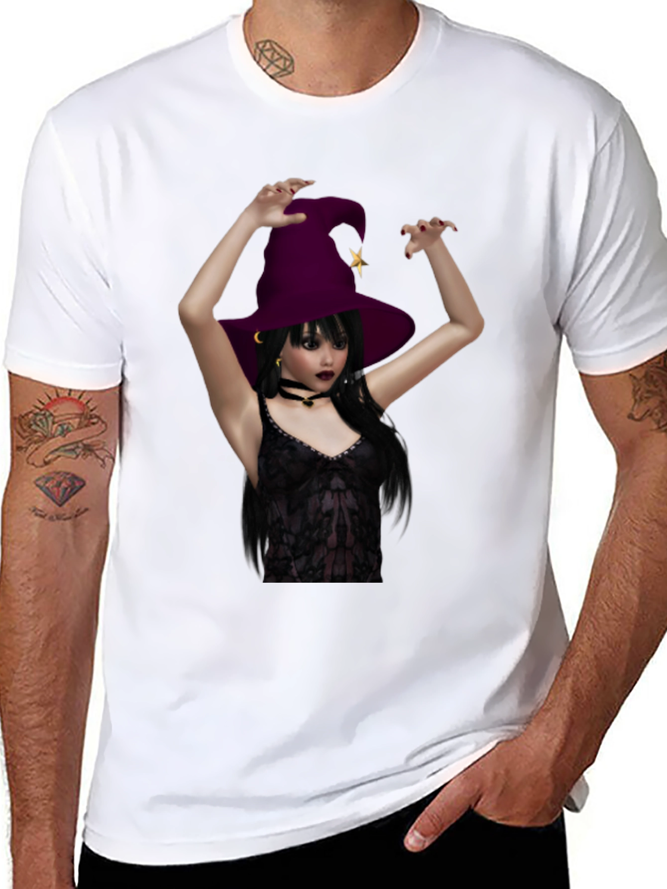 Witch Graphic Black T-Shirt
