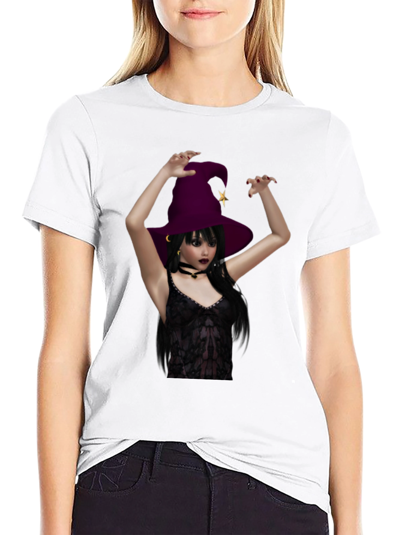 Witch Graphic Black T-Shirt