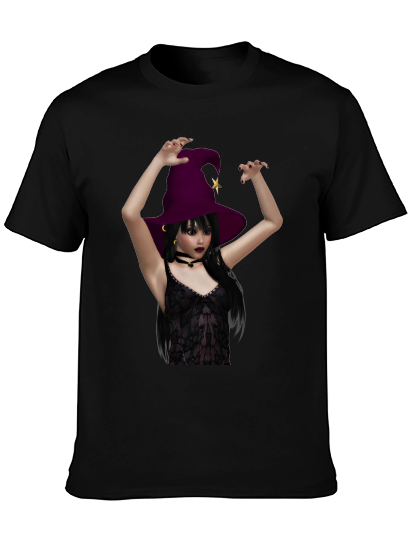 Witch Graphic Black T-Shirt