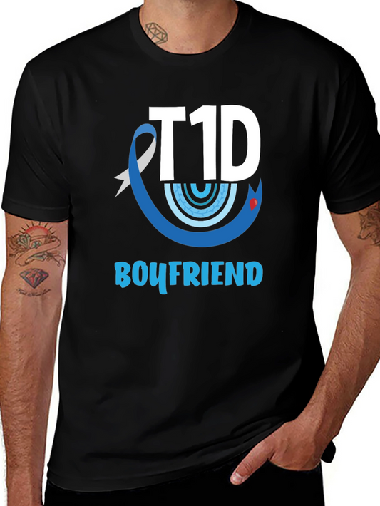 T1D Boyfriend Black Graphic Tee