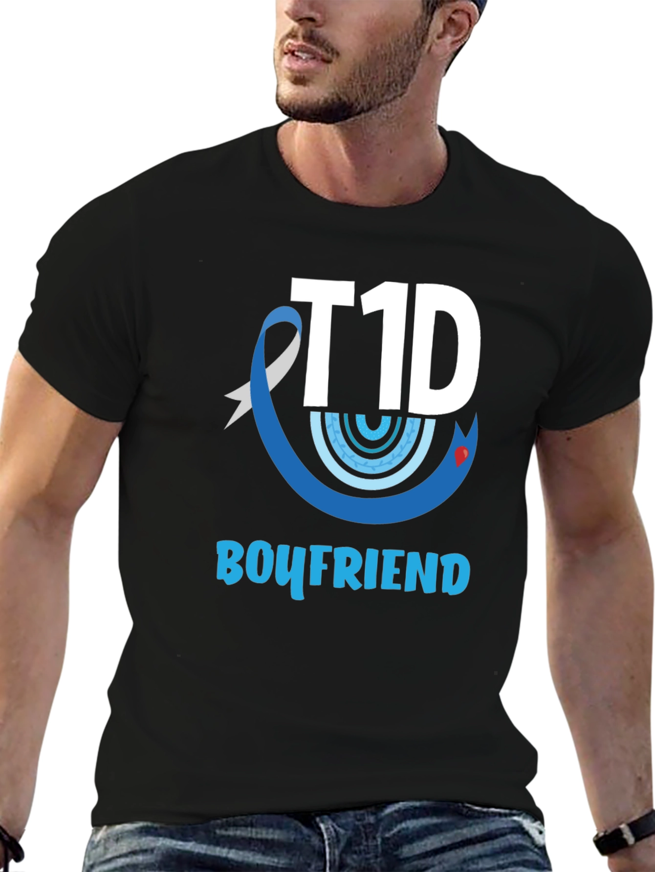 T1D Boyfriend Black Graphic Tee