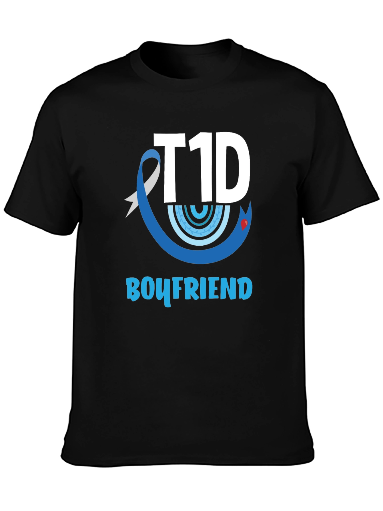 T1D Boyfriend Black Graphic Tee