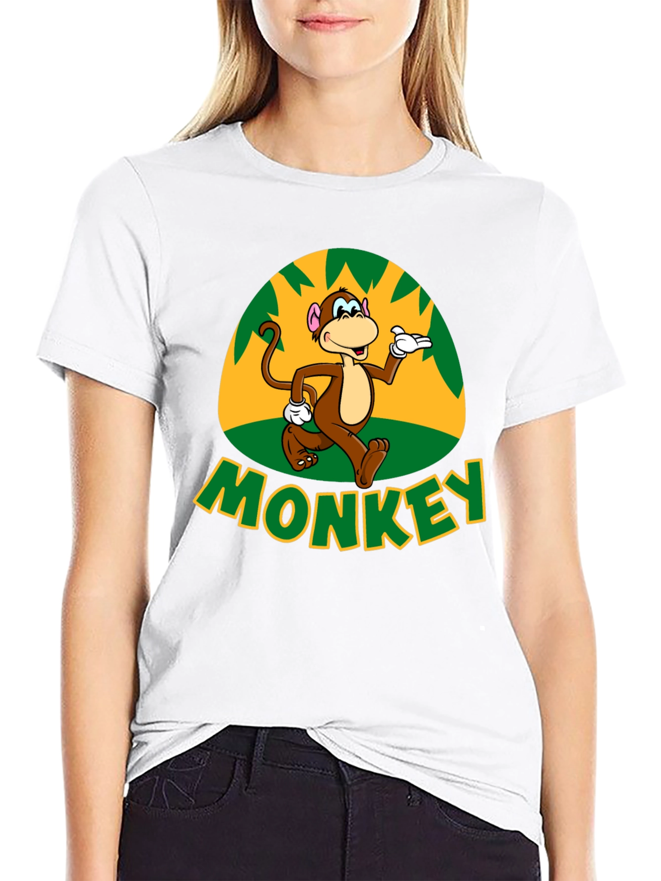 Fun Monkey Graphic T-Shirt - Casual Black Tee