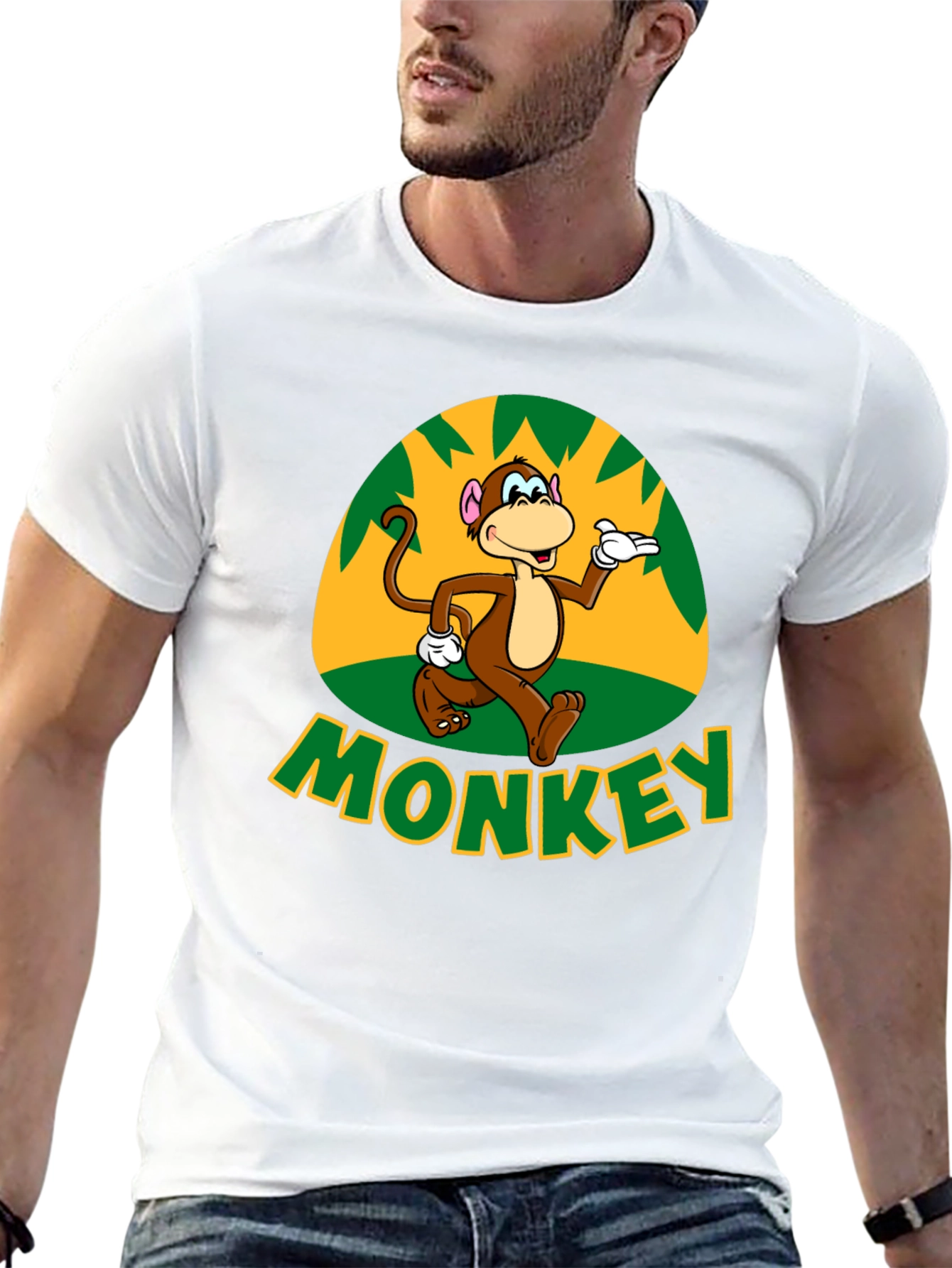 Fun Monkey Graphic T-Shirt - Casual Black Tee