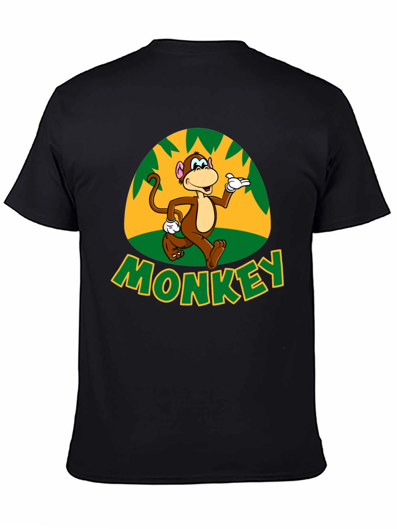 Fun Monkey Graphic T-Shirt - Casual Black Tee