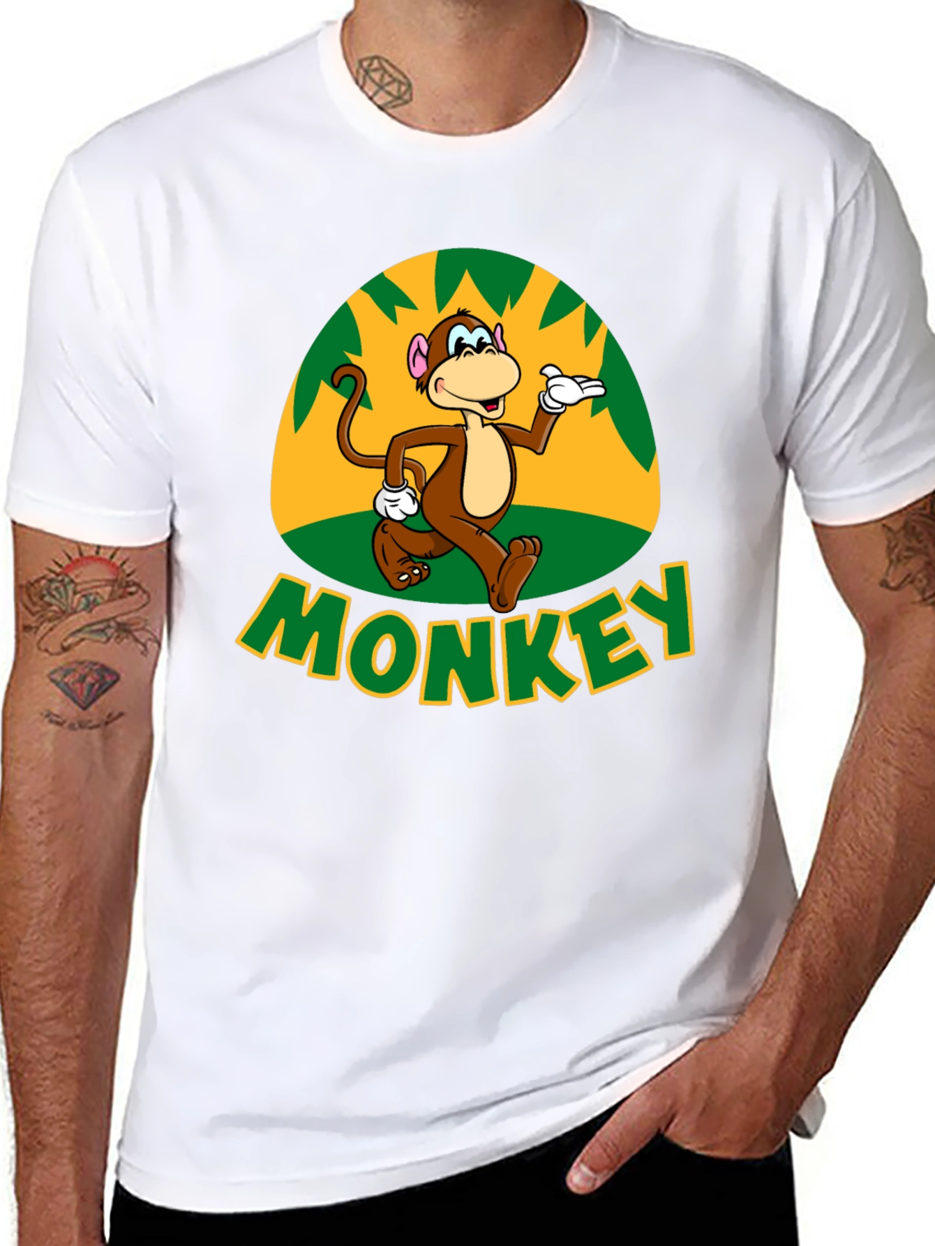 Fun Monkey Graphic T-Shirt - Casual Black Tee