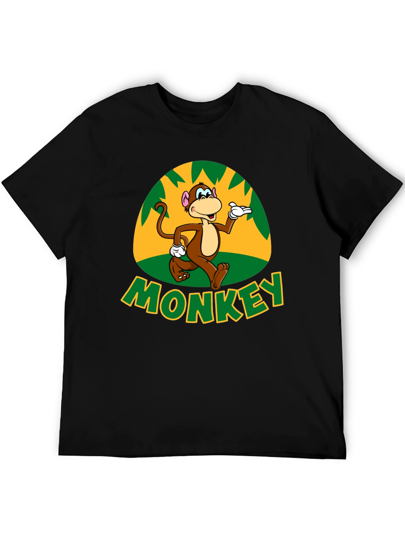Fun Monkey Graphic T-Shirt - Casual Black Tee