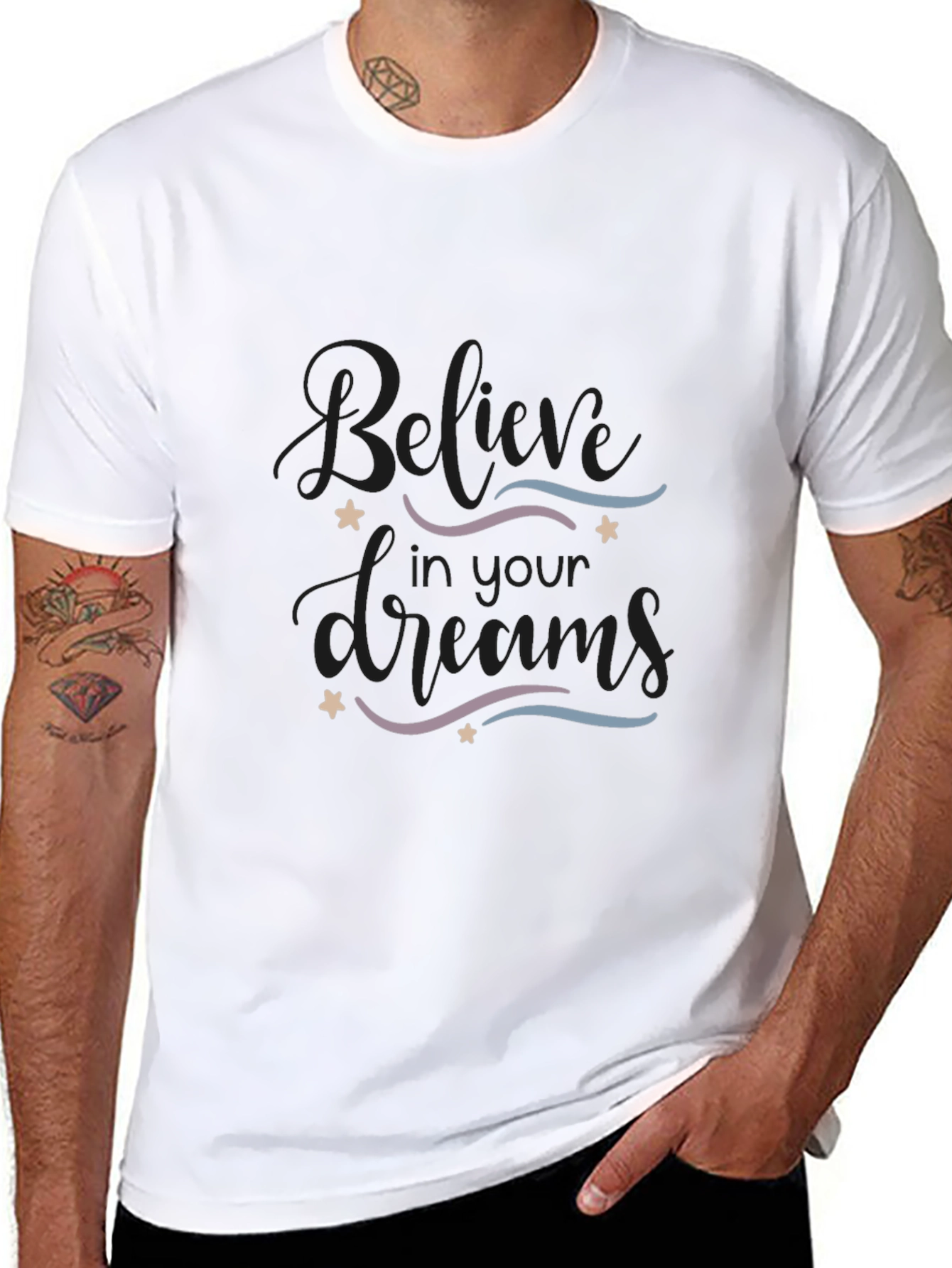 Believe In Your Dreams Graphic Tee - Black