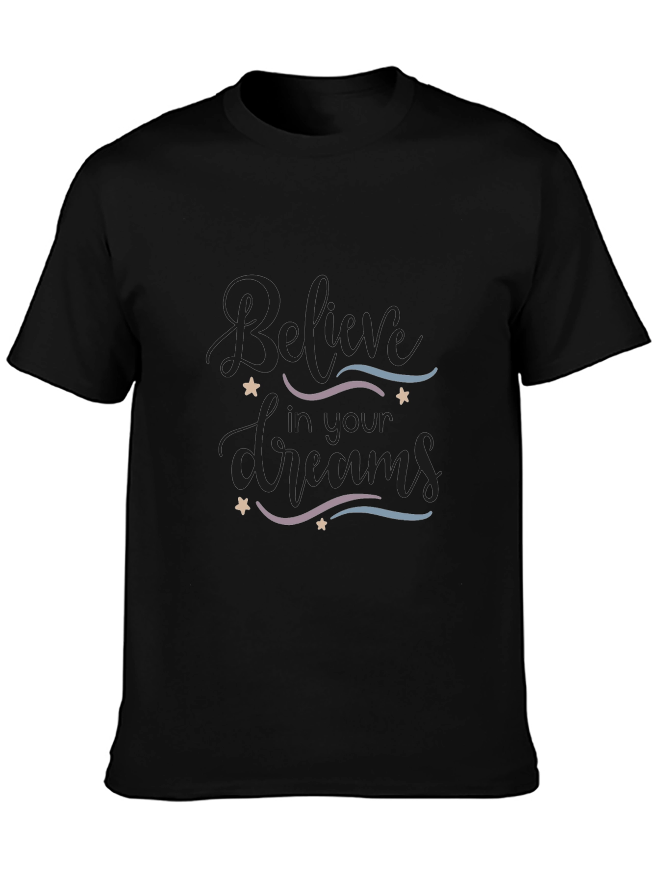 Believe In Your Dreams Graphic Tee - Black