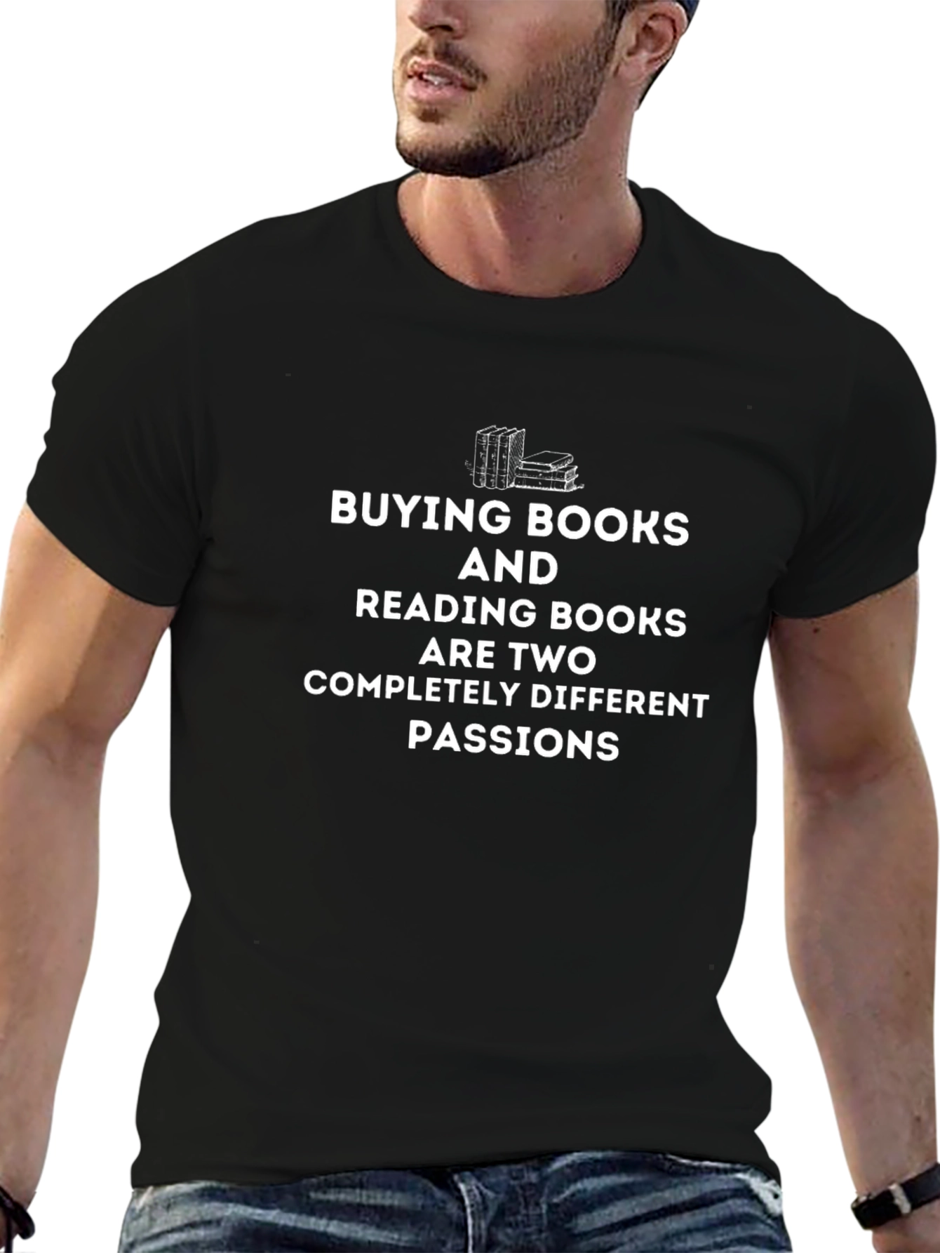Book Lovers T-Shirt: Buying & Reading Books Passion Tee