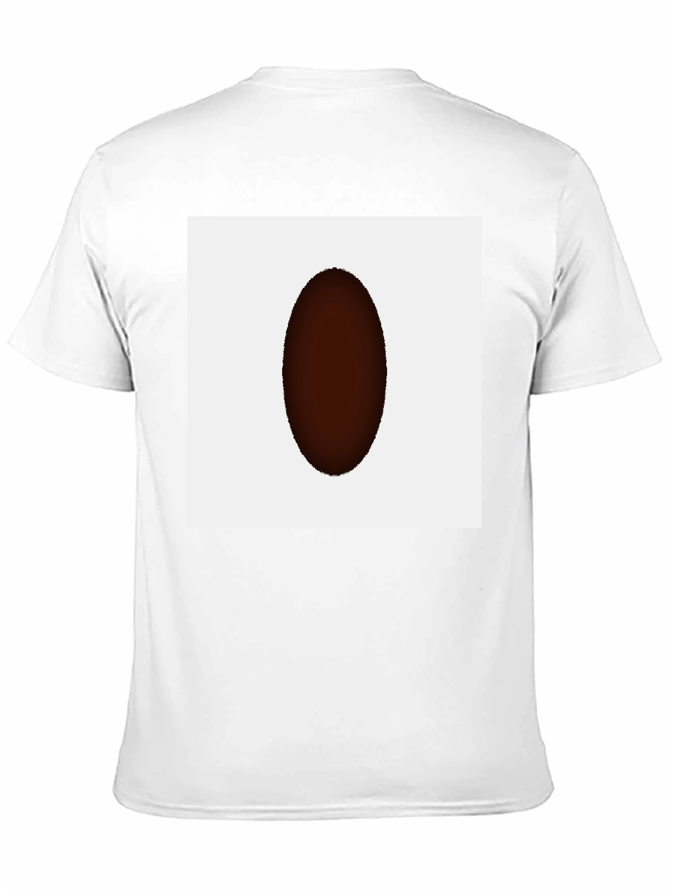 Mens Black T-Shirt with Abstract Oval Graphic