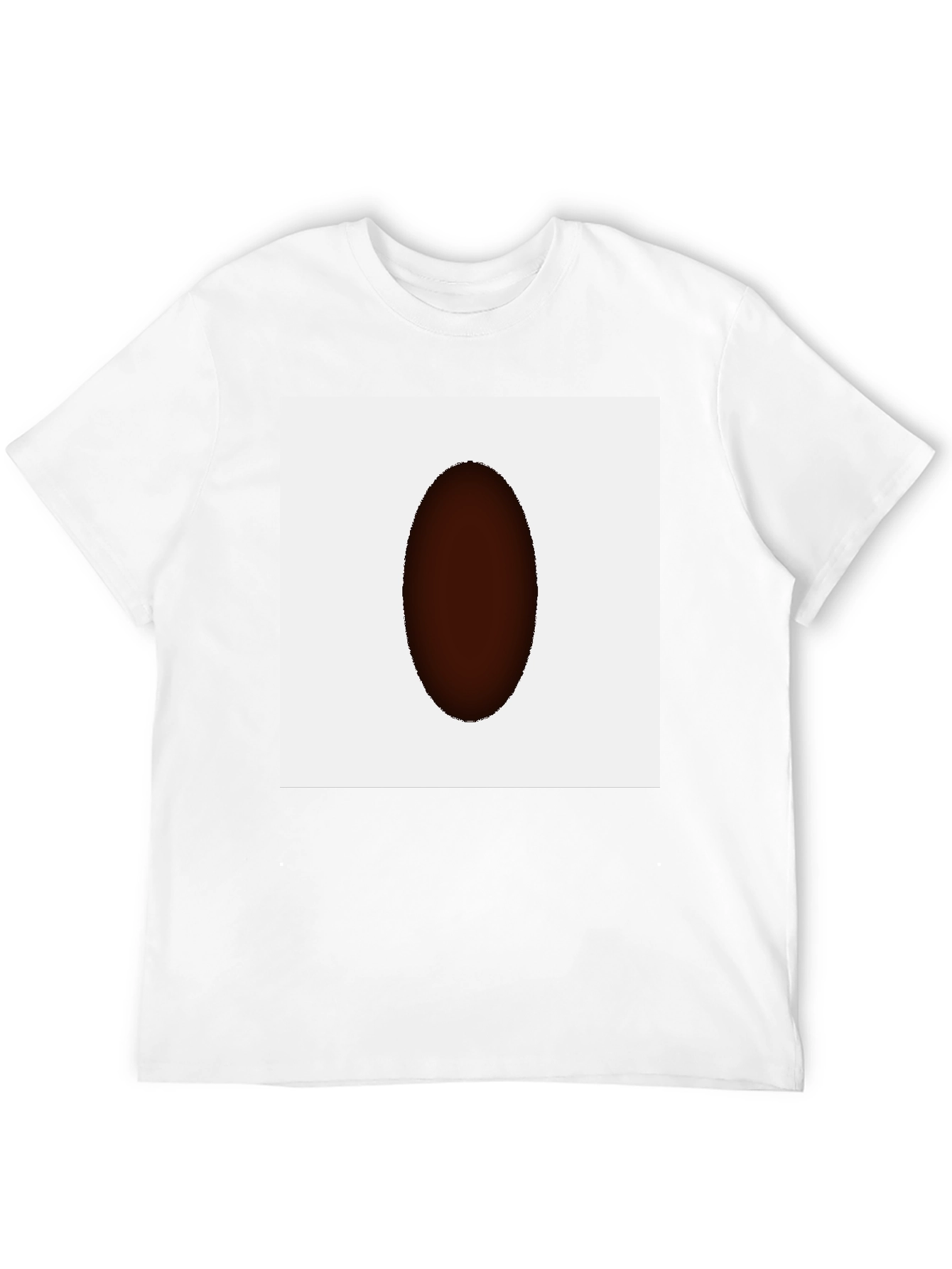 Mens Black T-Shirt with Abstract Oval Graphic