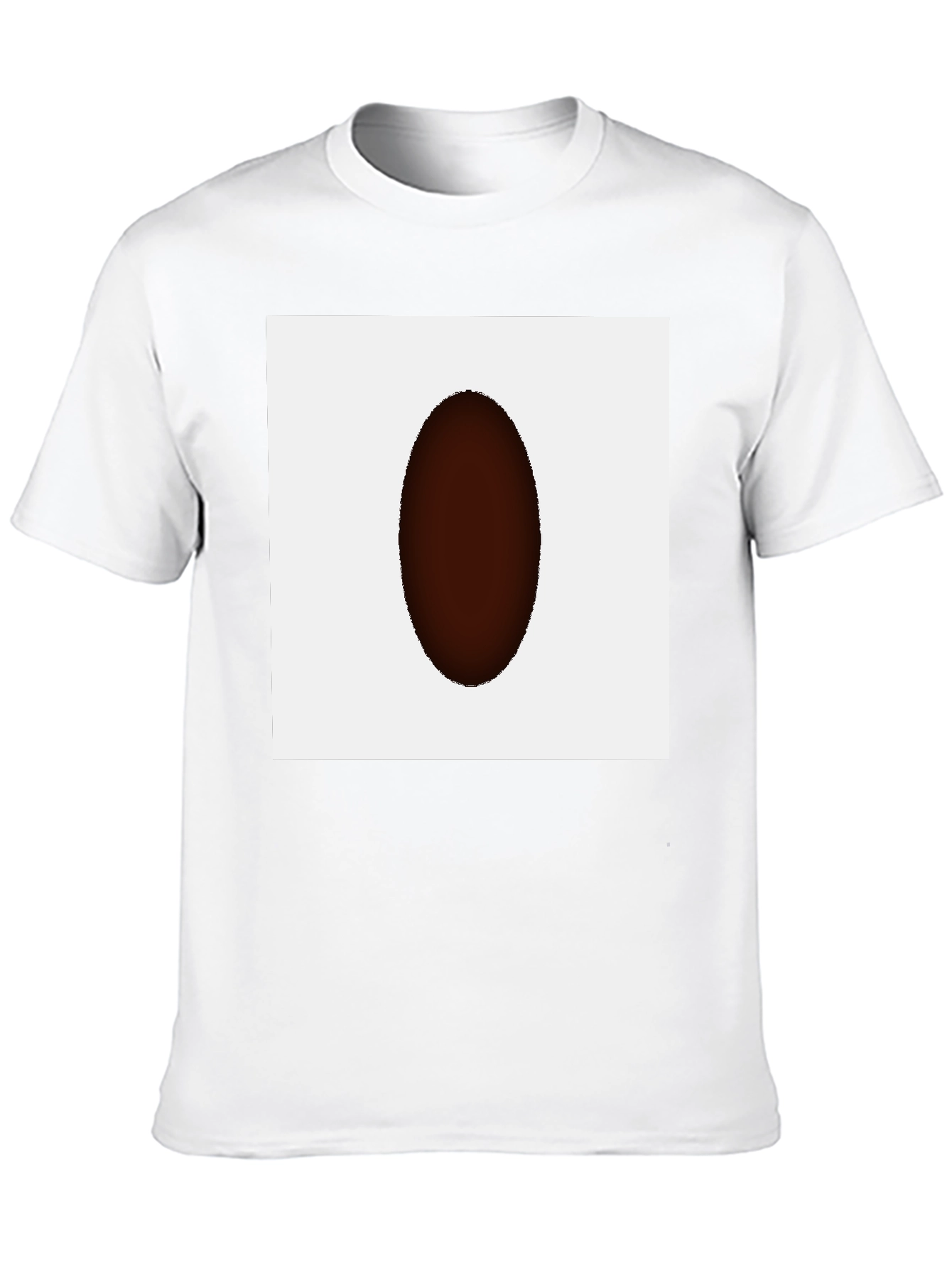 Mens Black T-Shirt with Abstract Oval Graphic