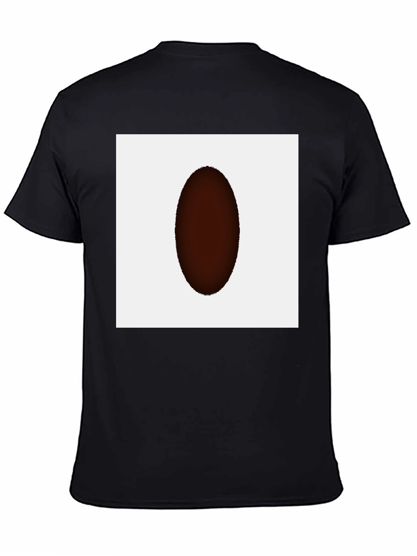 Mens Black T-Shirt with Abstract Oval Graphic