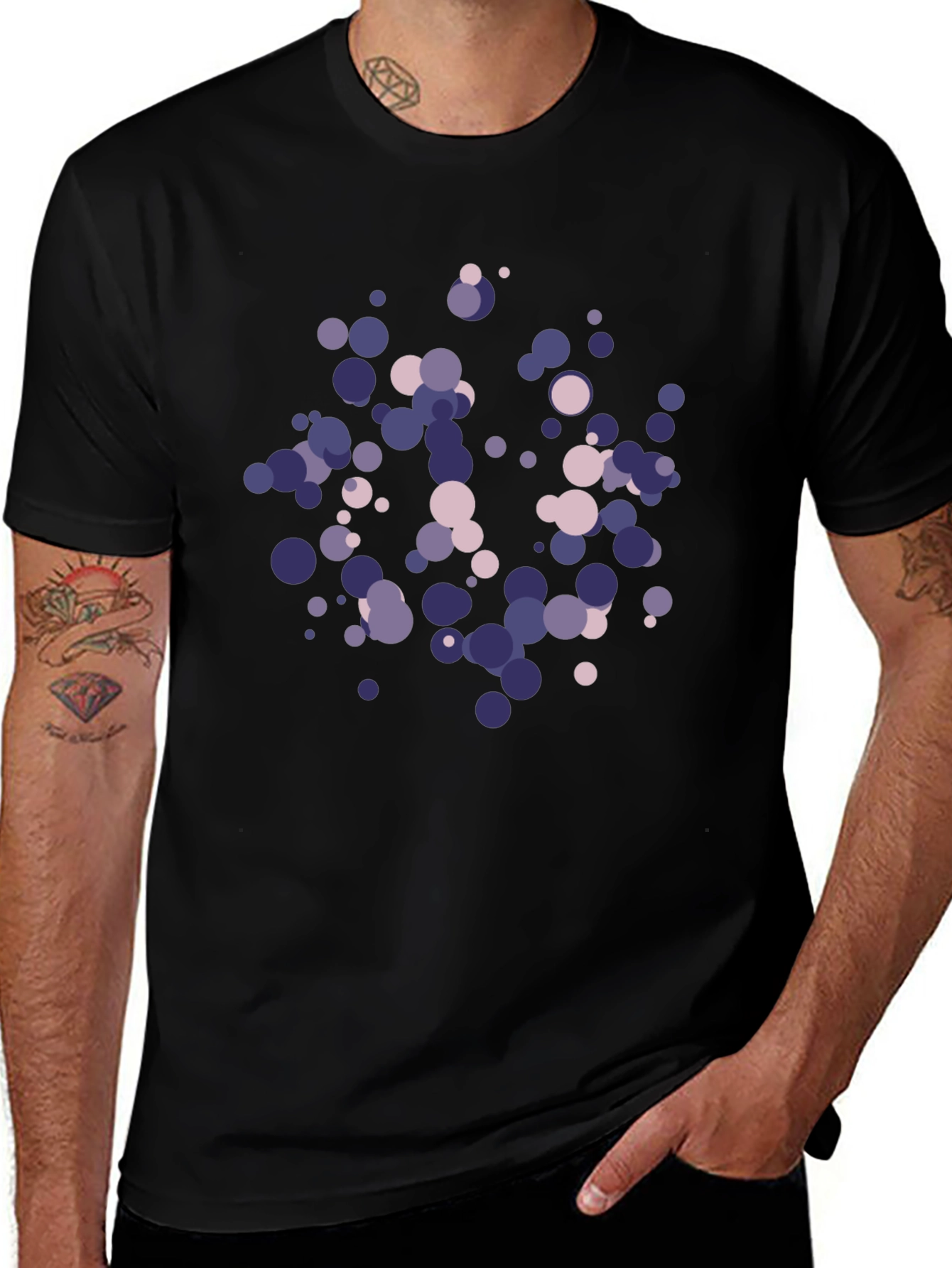 Abstract Dot Pattern Tee - Modern Graphic T-Shirt