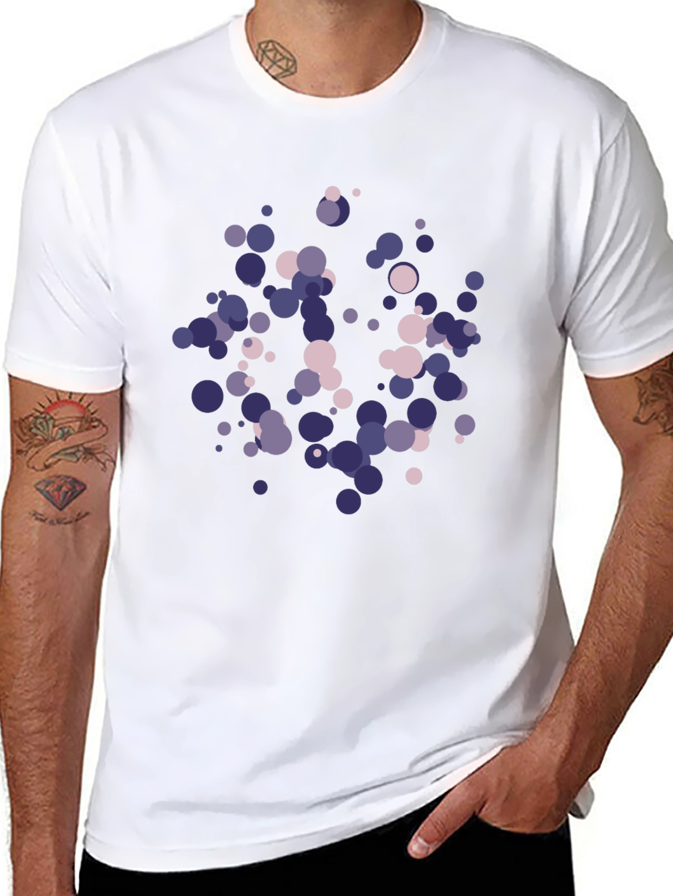 Abstract Dot Pattern Tee - Modern Graphic T-Shirt