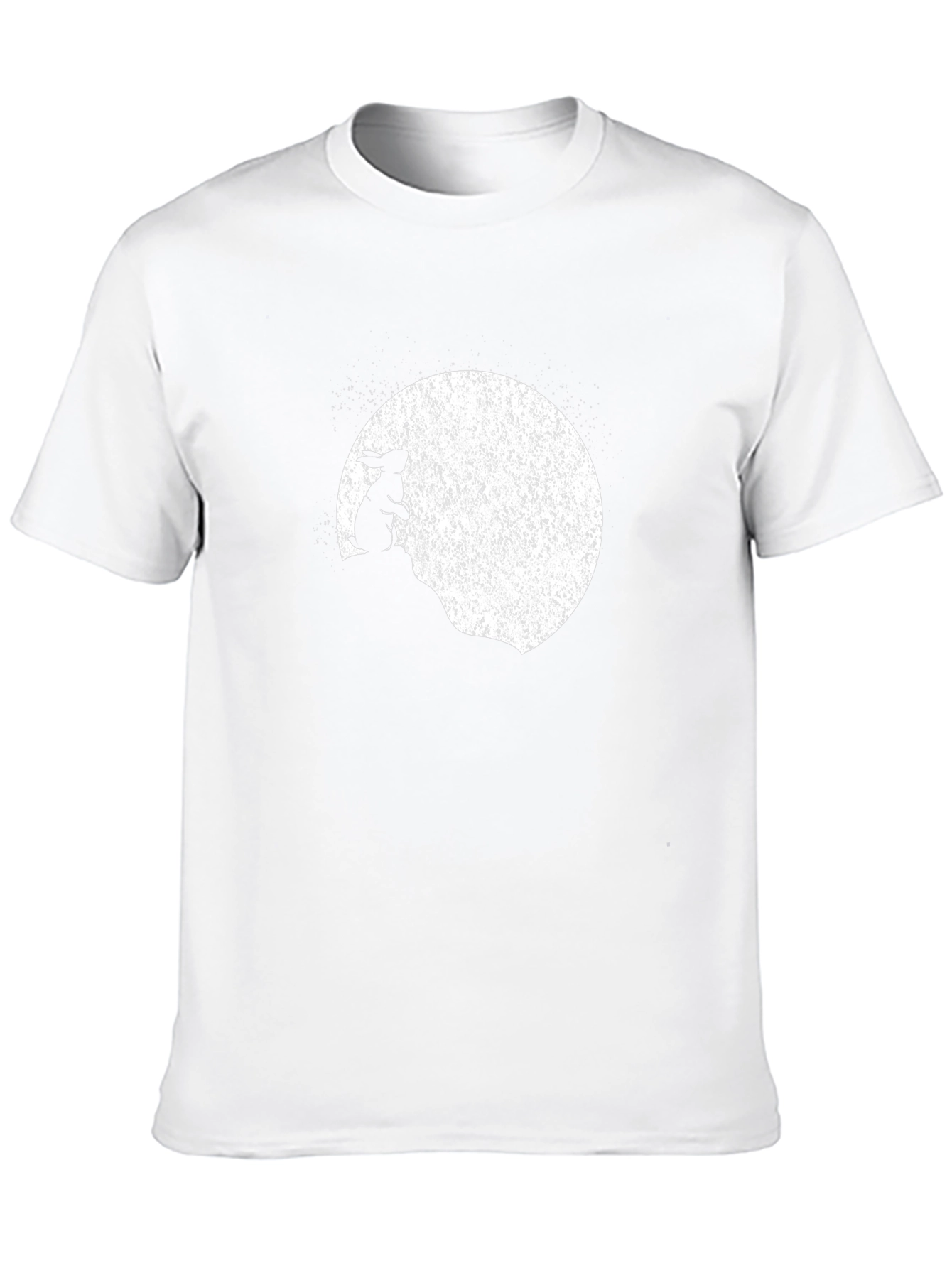 Rabbit Moon Mens Black Graphic T-Shirt