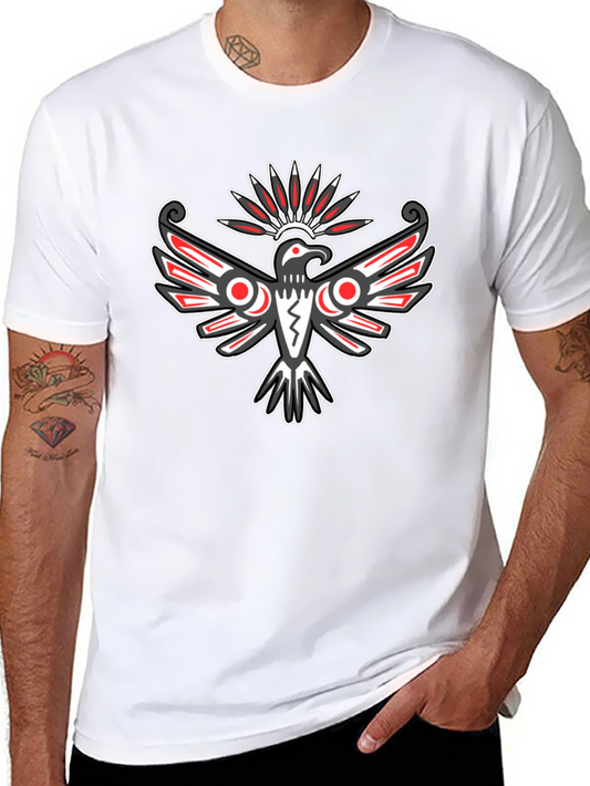 Tribal Eagle Graphic Tee - Bold Black T-Shirt