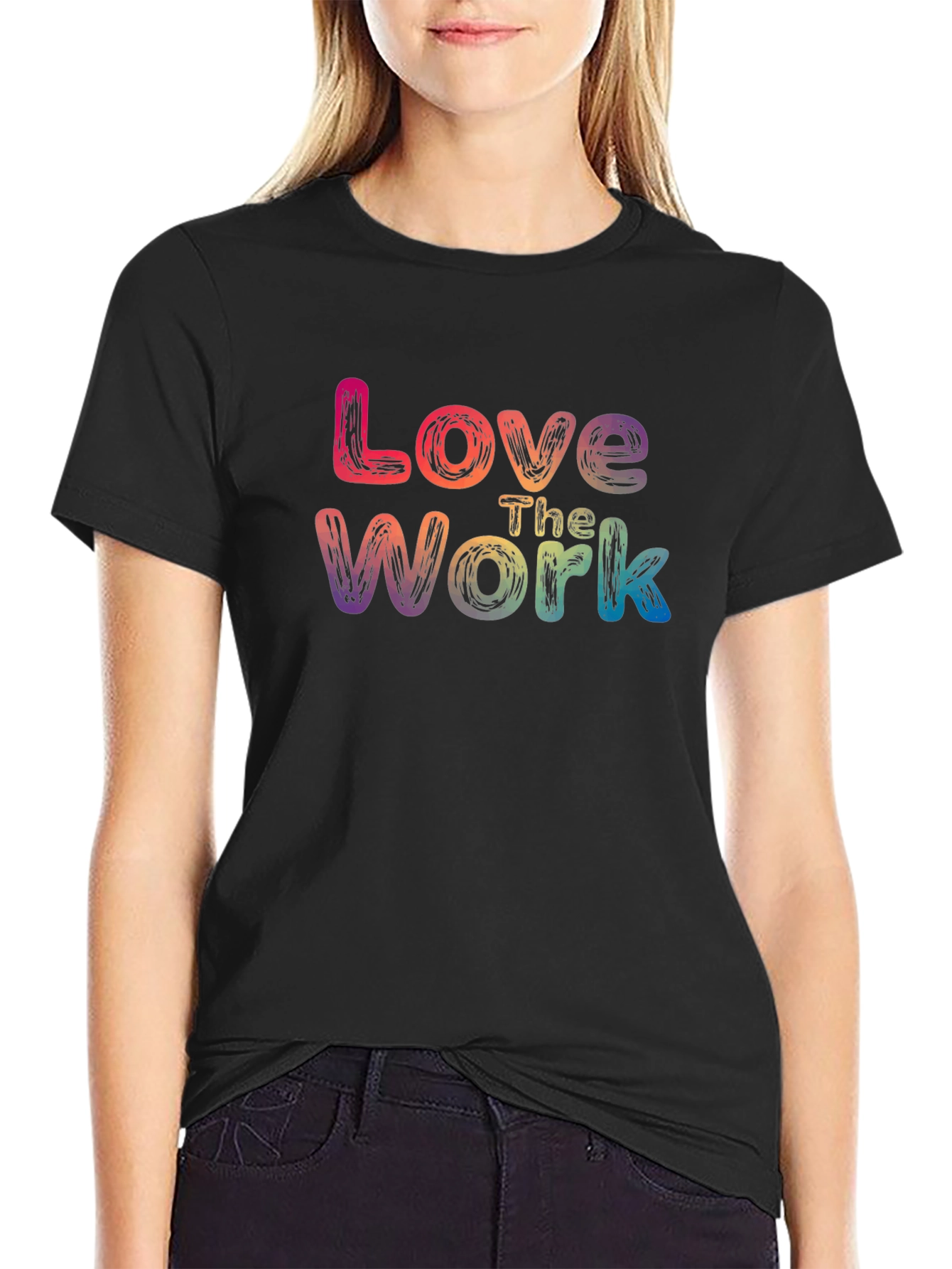 Love The Work Rainbow Graphic T-Shirt