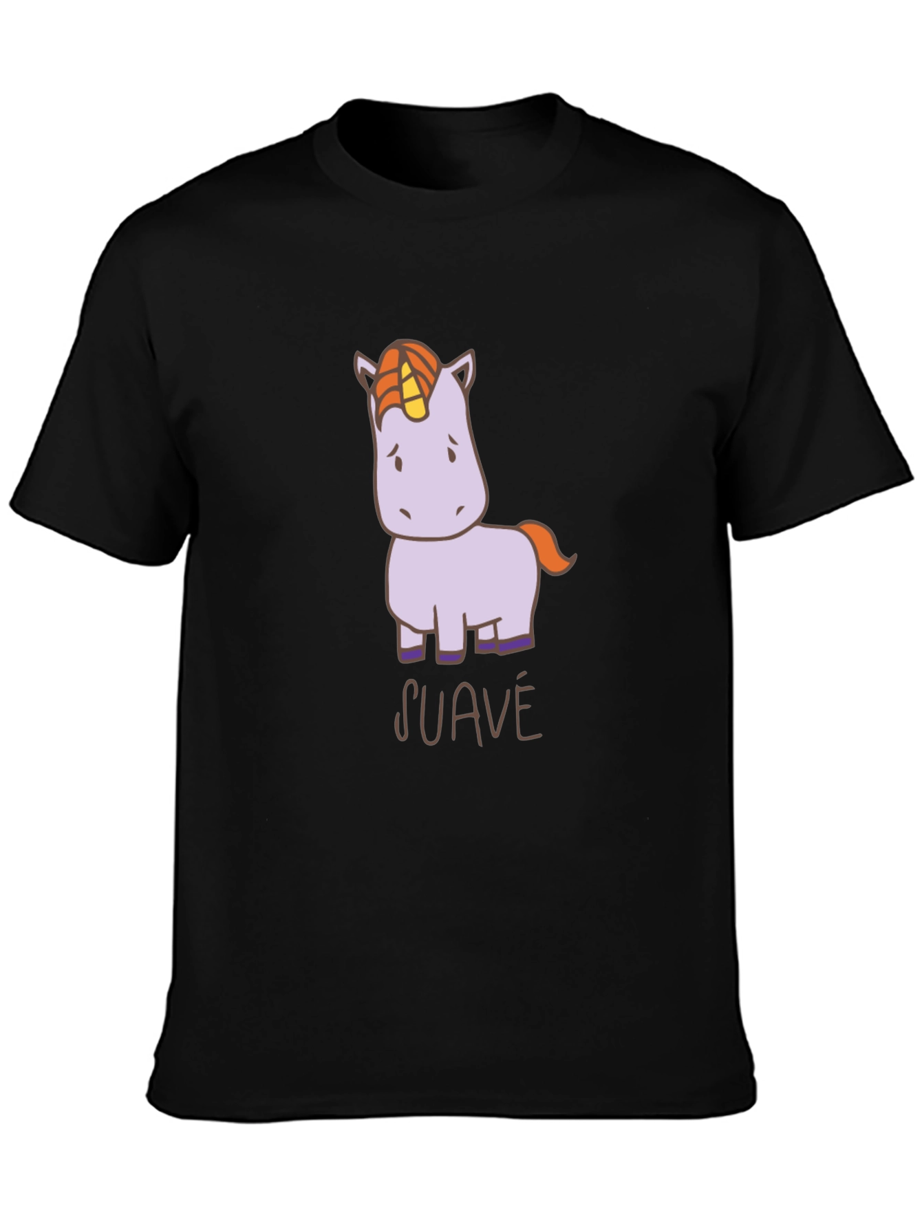 Suave Unicorn Graphic T-Shirt - Black