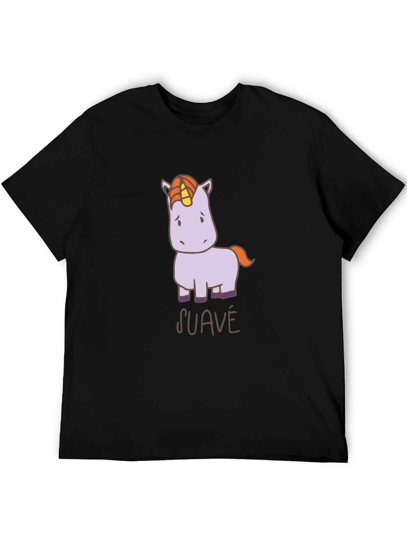 Suave Unicorn Graphic T-Shirt - Black