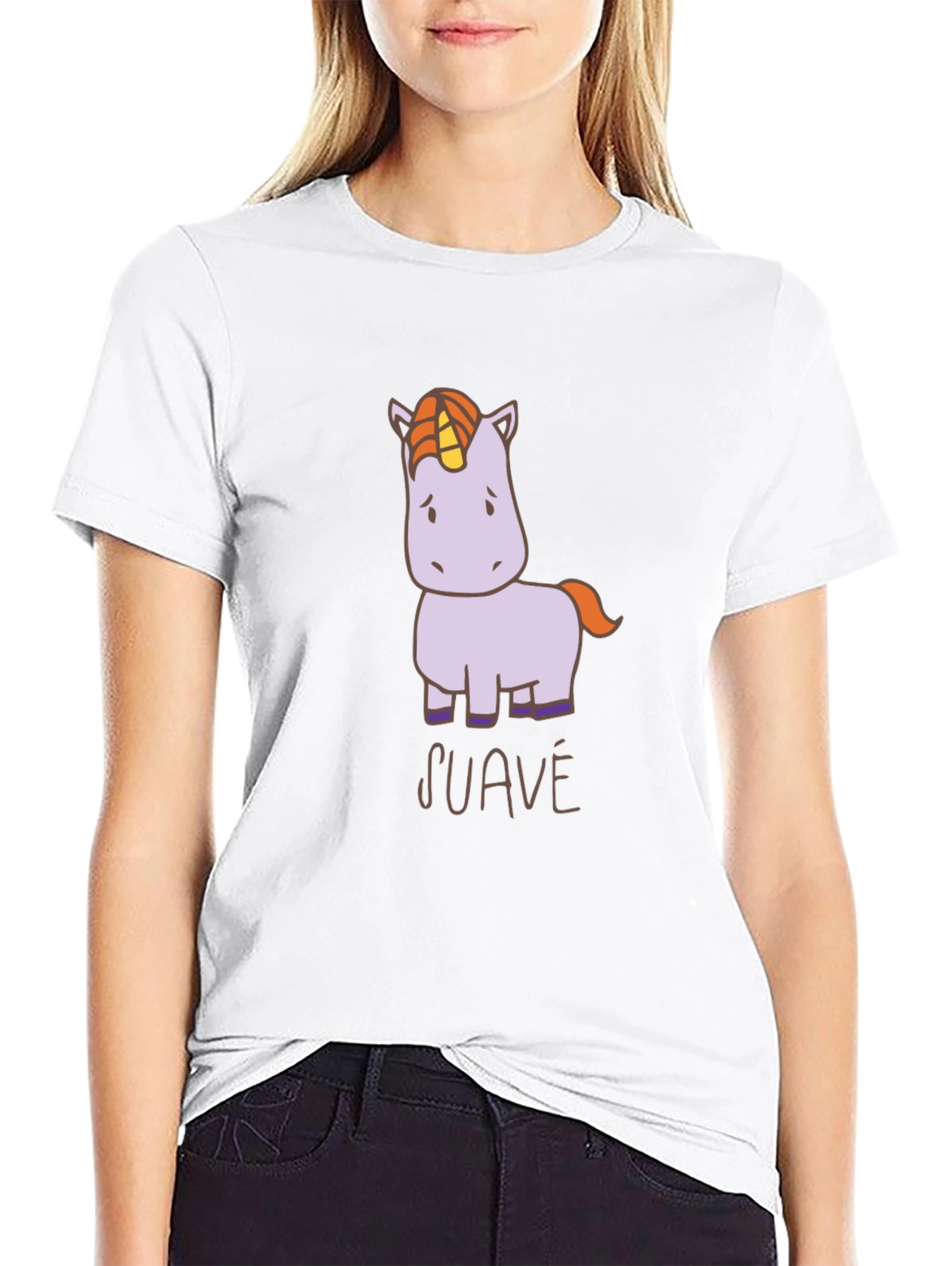 Suave Unicorn Graphic T-Shirt - Black