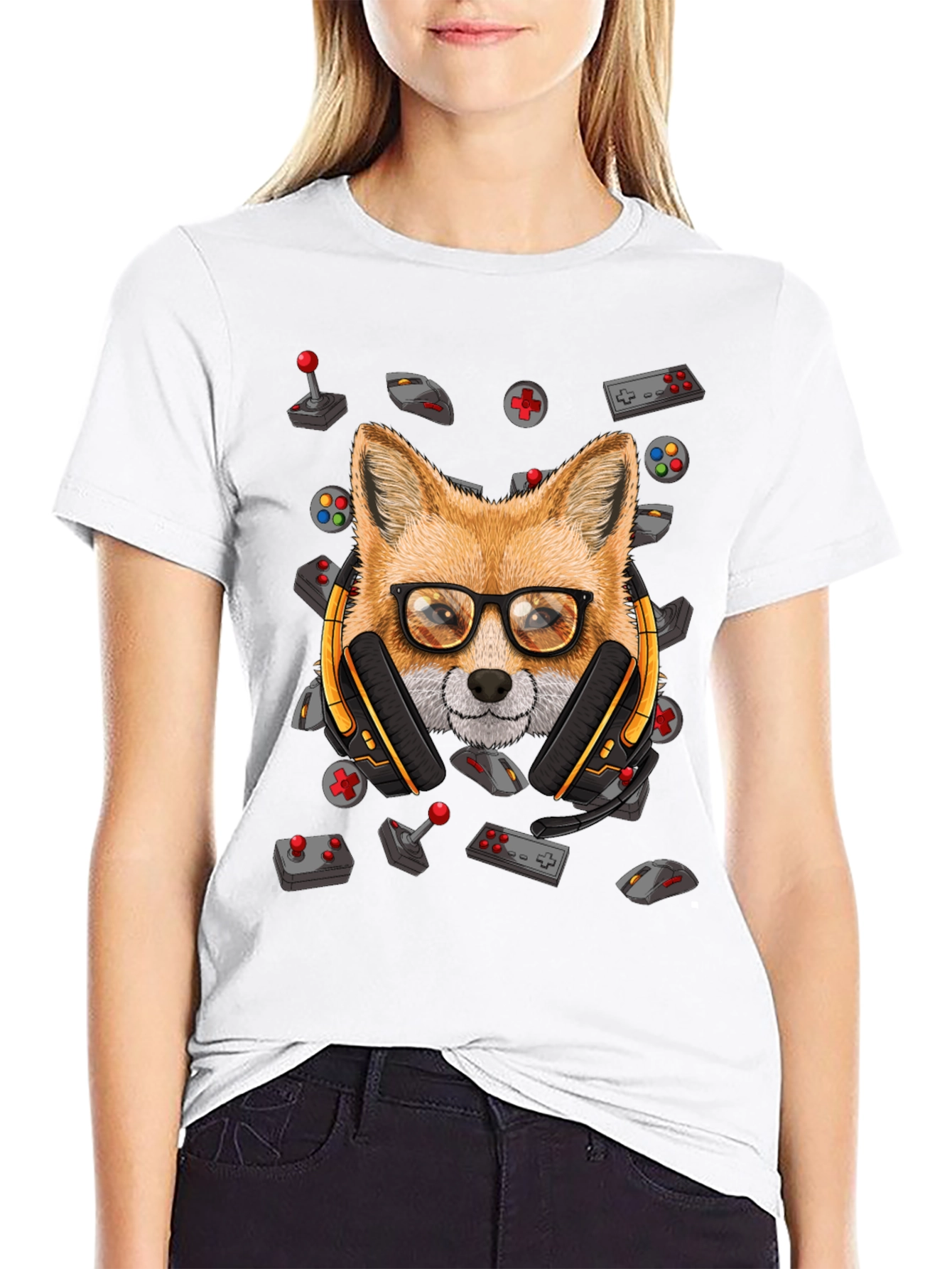 Gamer Fox T-Shirt - Cool Animal Graphic Tee
