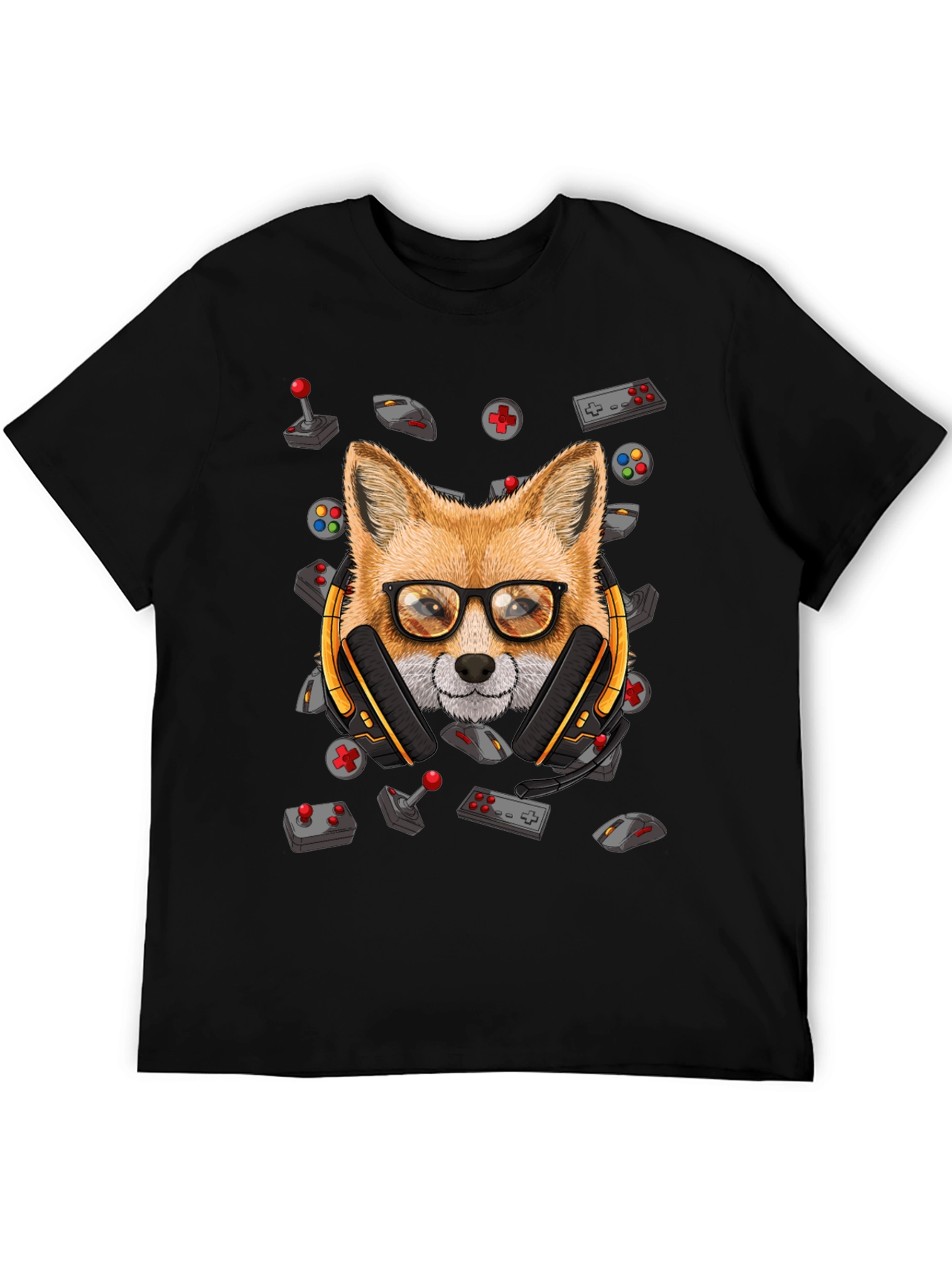 Gamer Fox T-Shirt - Cool Animal Graphic Tee